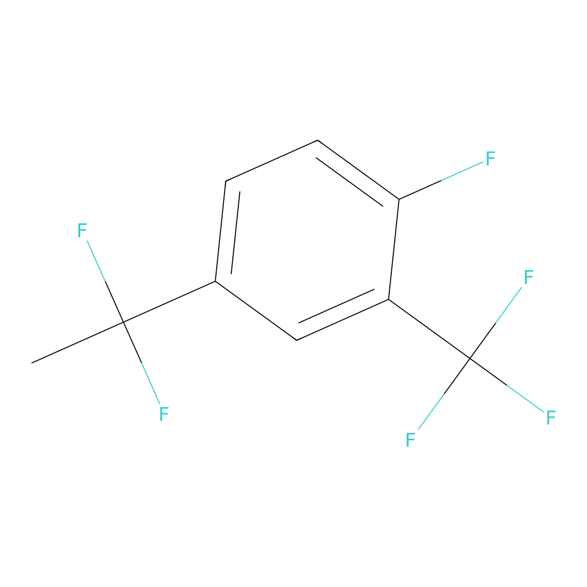 4-(1,1-Difluoroethyl)-1-fluoro-2-(trifluoromethyl)benzene molecular structure, CAS 1138445-20-1