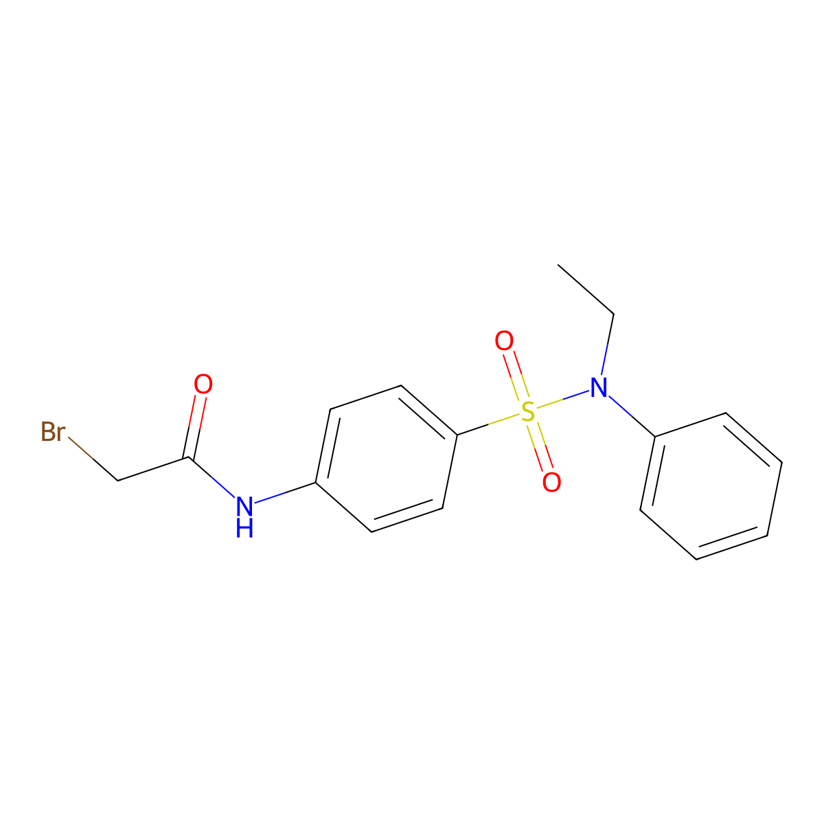 2-Bromo-N-{4-[(ethylanilino)sulfonyl]-phenyl}acetamide molecular structure, CAS 1138445-64-3
