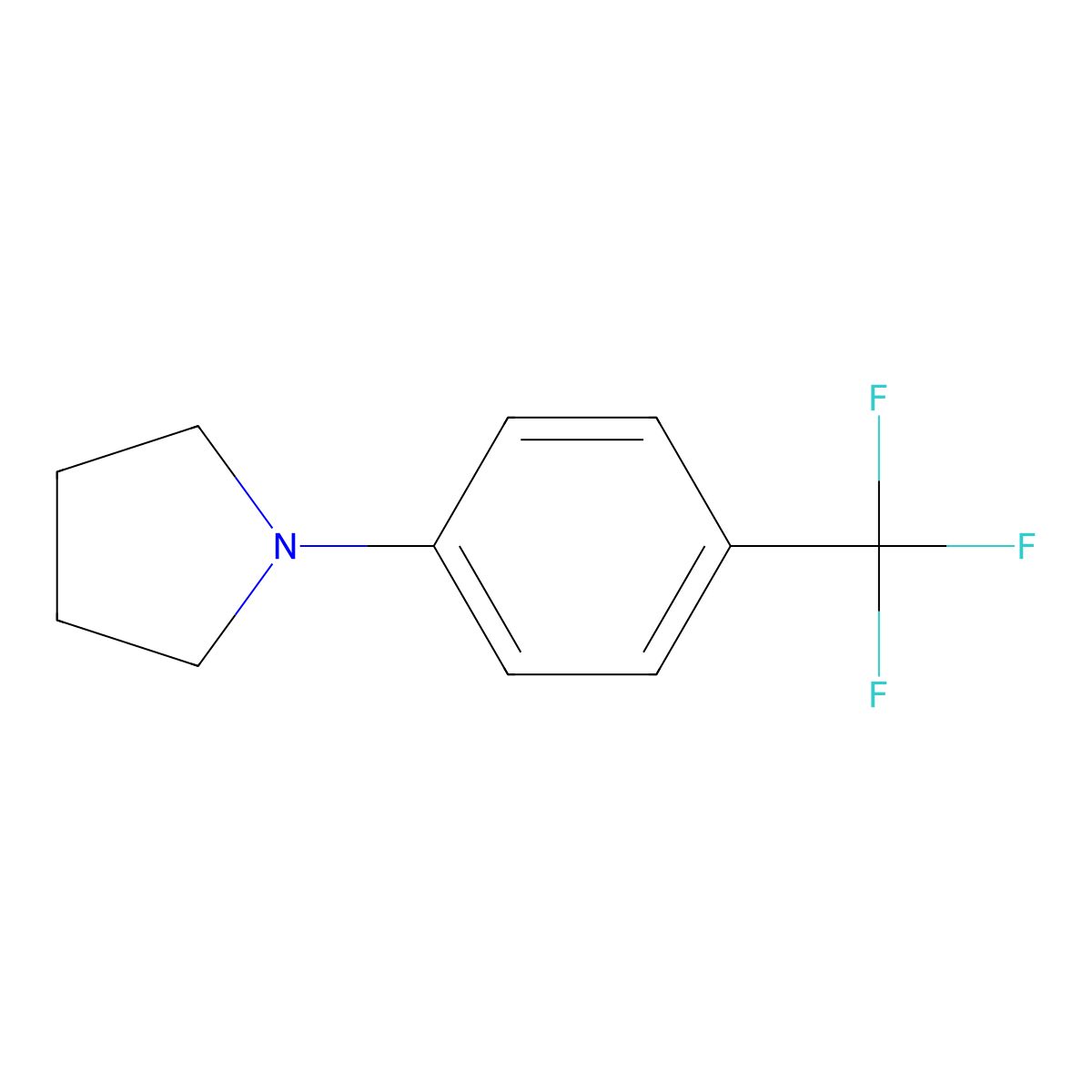 1-(4-(Trifluoromethyl)phenyl)pyrrolidine molecular structure, CAS 113845-68-4