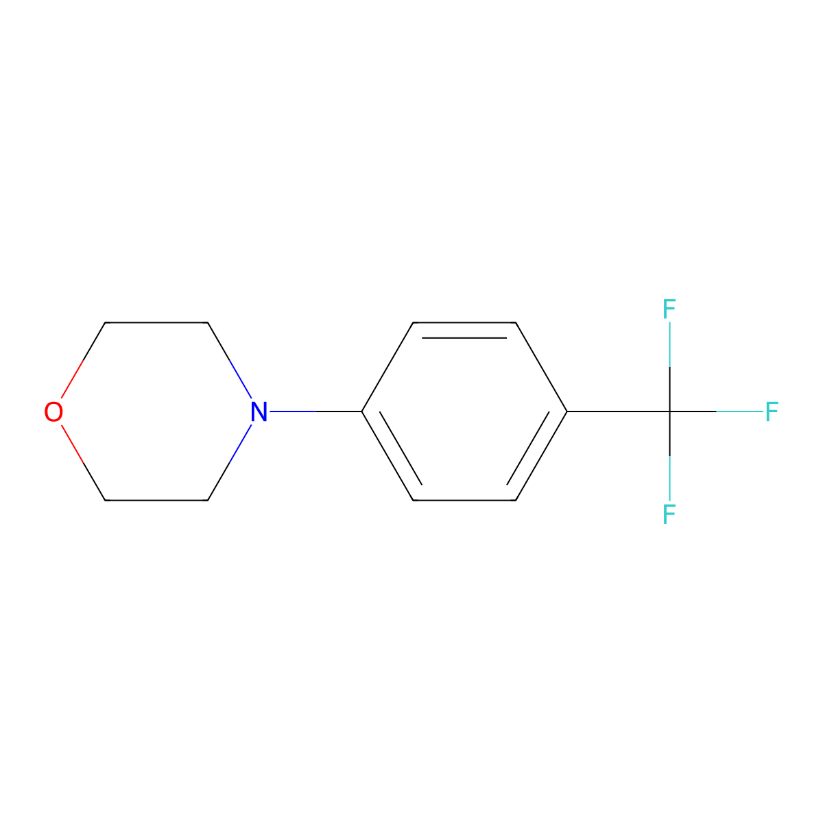 4-(4-Trifluoromethylphenyl)morpholine molecular structure, CAS 113845-69-5
