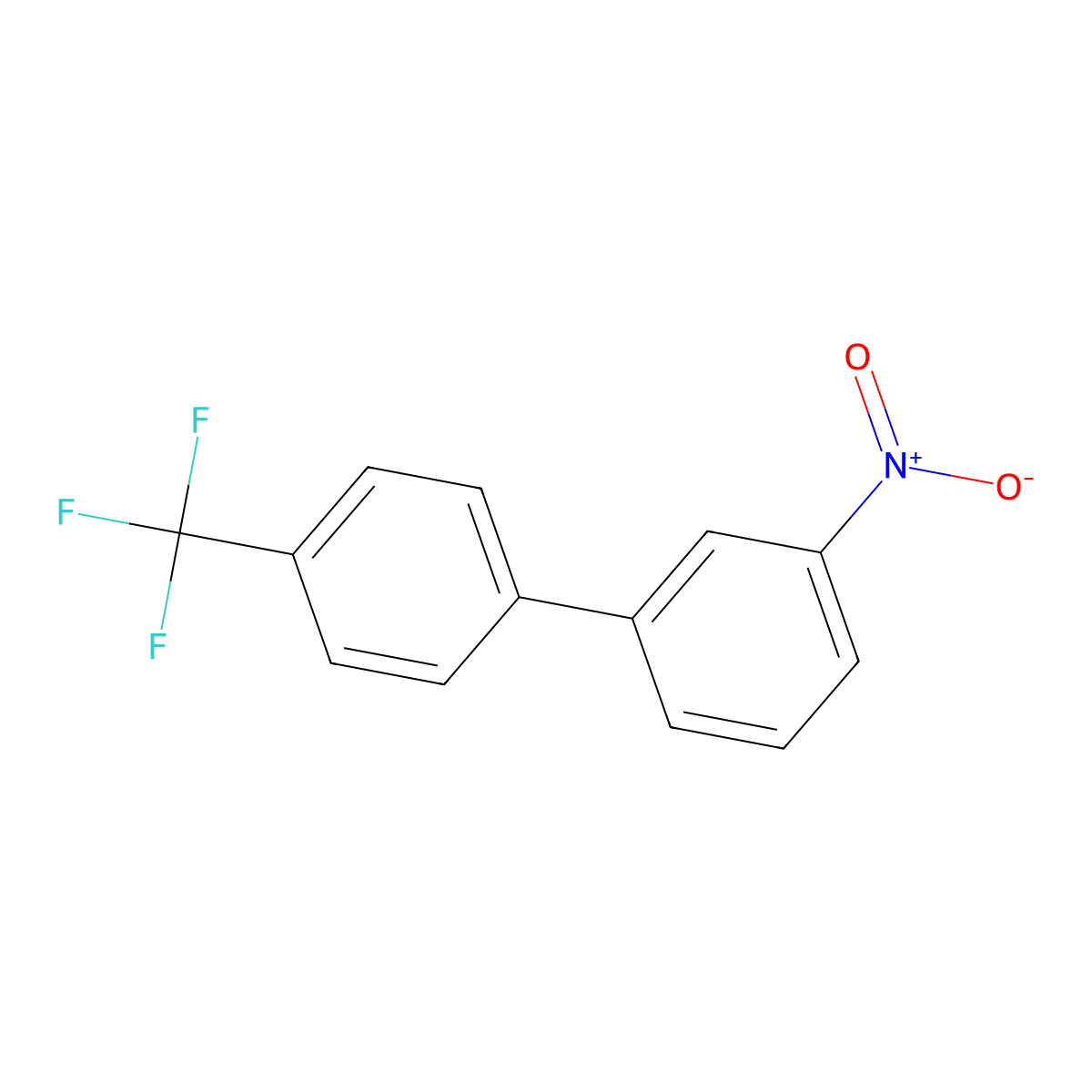 3-Nitro-4'-(trifluoromethyl)-1,1'-biphenyl molecular structure, CAS 1138479-19-2