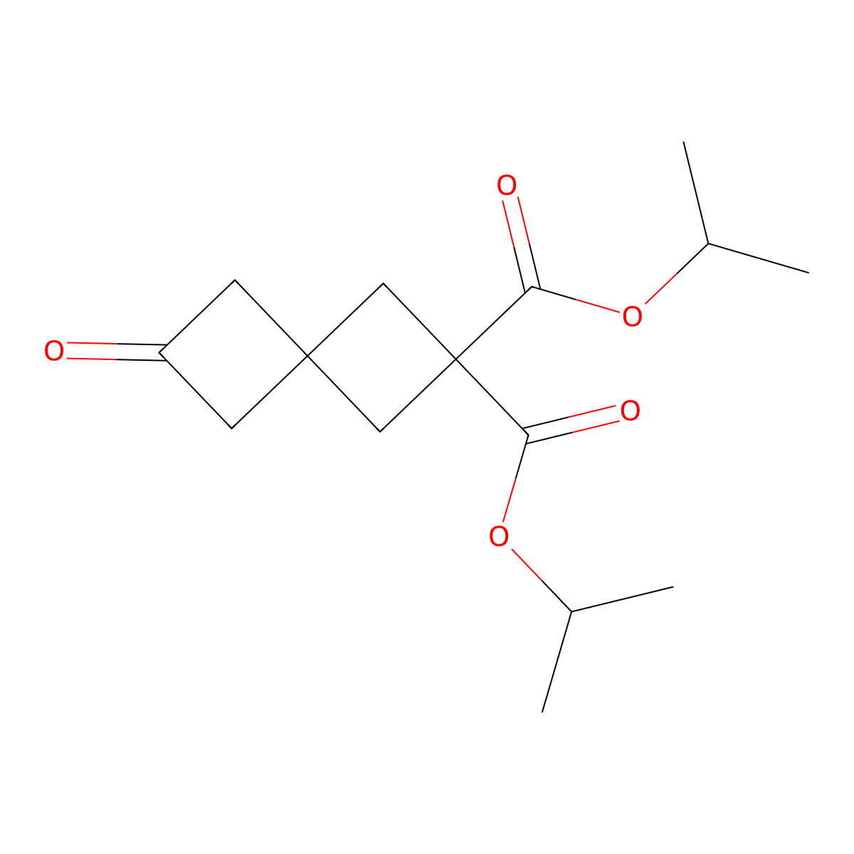2,2-Bis(propan-2-yl) 6-oxospiro[3.3]heptane-2,2-dicarboxylate molecular structure, CAS 1138480-91-7