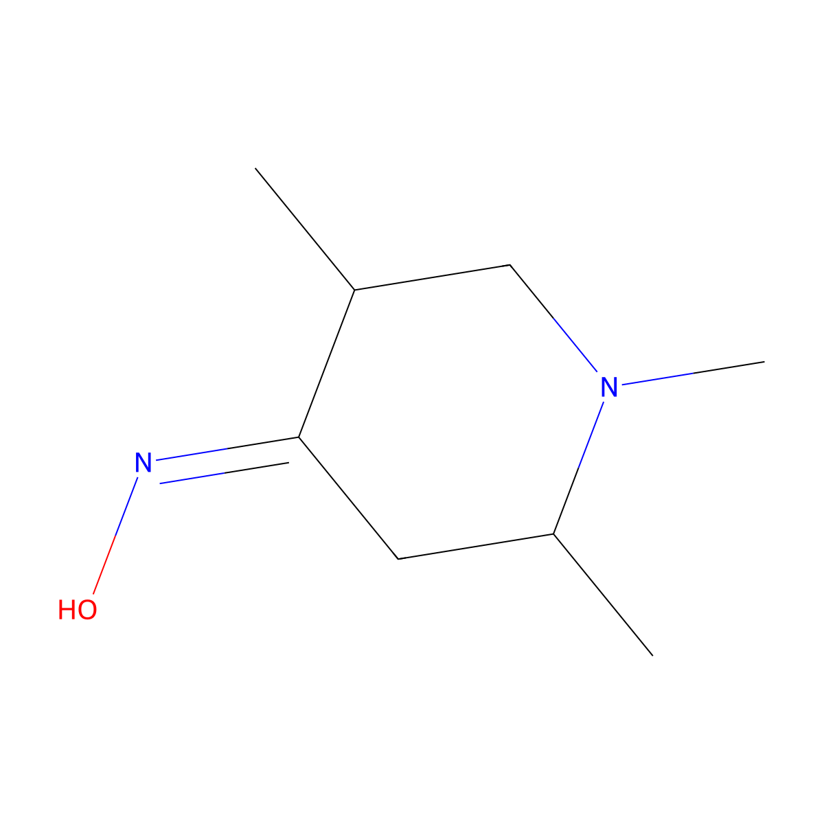 4-Piperidinone, 1,2,5-trimethyl-, oxime molecular structure, CAS 113849-83-5