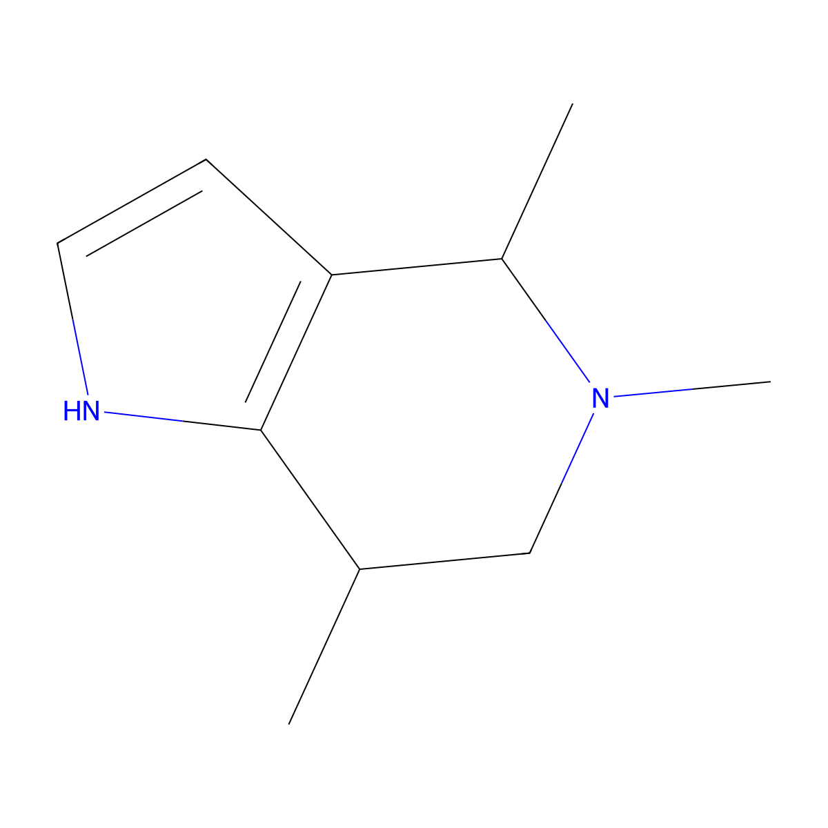 4,5,7-Trimethyl-4,5,6,7-tetrahydro-1H-pyrrolo[3,2-c]pyridine molecular structure, CAS 113849-86-8