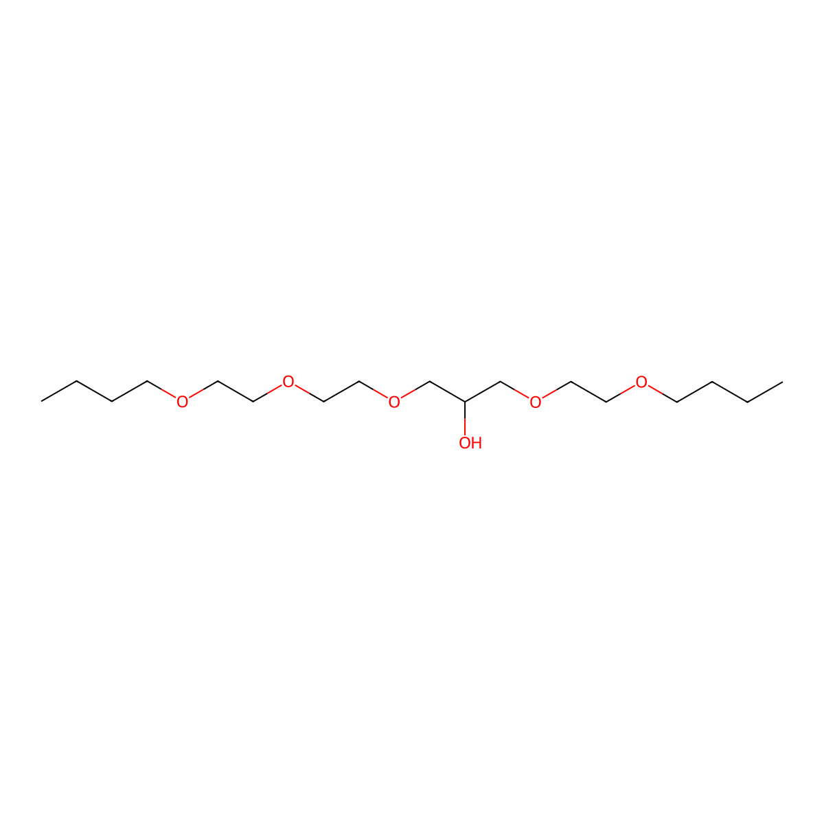 1-(2-Butoxyethoxy)-3-[2-(2-butoxyethoxy)ethoxy]propan-2-ol molecular structure, CAS 113850-36-5