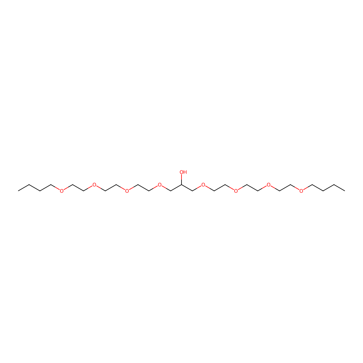 1,3-Bis{2-[2-(2-butoxyethoxy)ethoxy]ethoxy}propan-2-ol molecular structure, CAS 113850-42-3