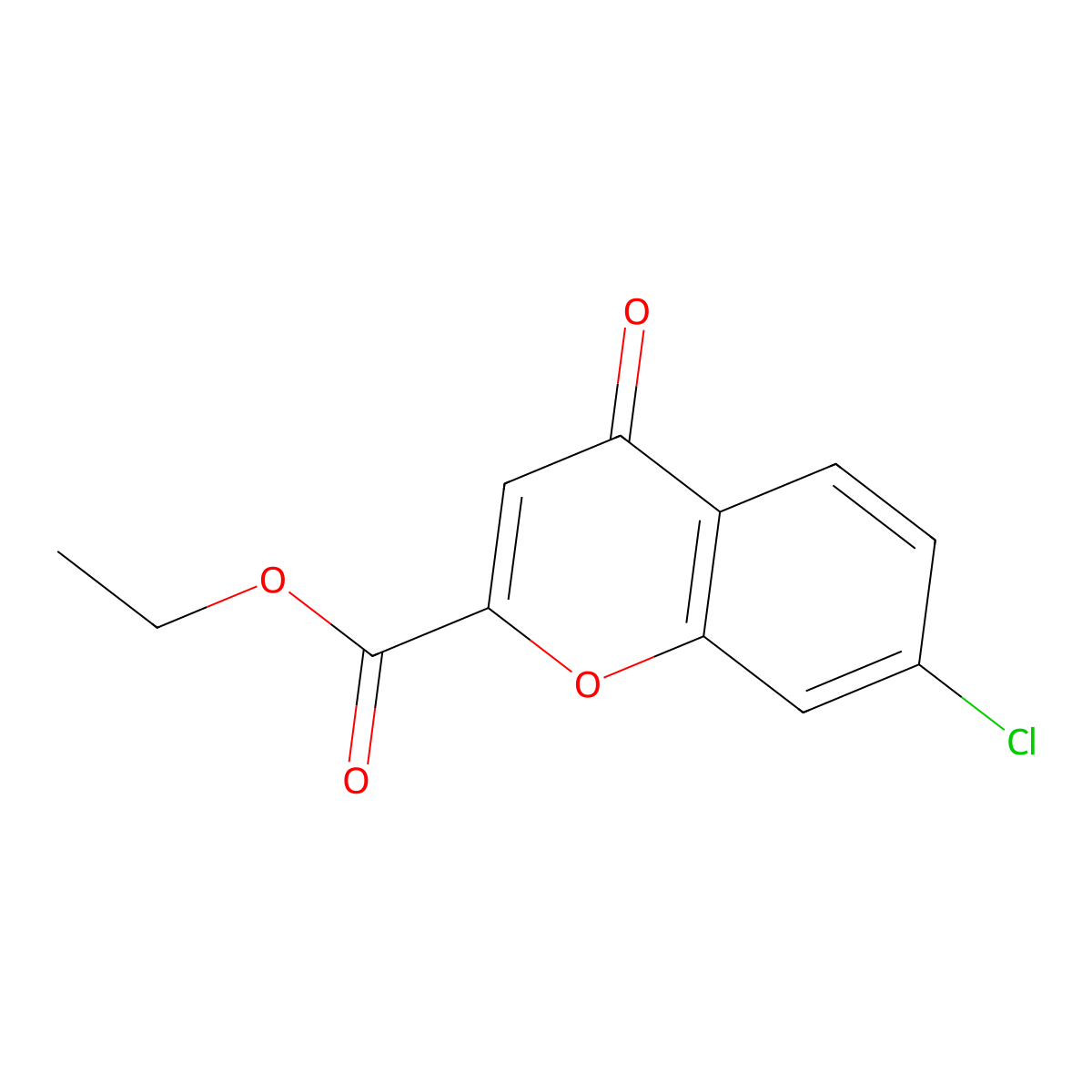 ethyl 7-chloro-4-oxo-4H-chromene-2-carboxylate molecular structure, CAS 113850-94-5