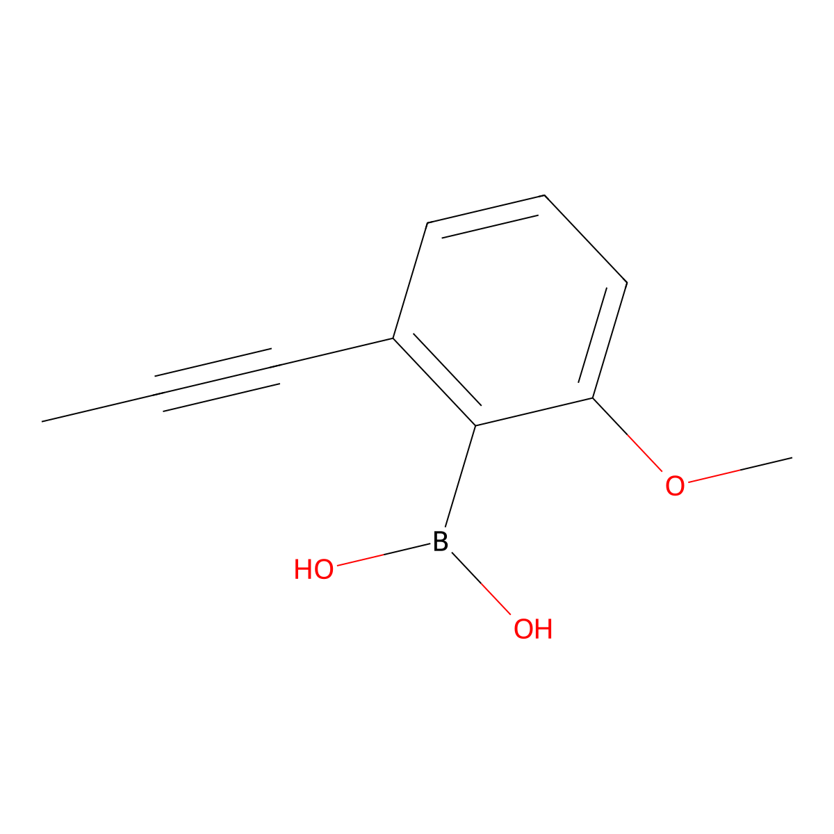 [2-Methoxy-6-(prop-1-yn-1-yl)phenyl]boronic acid molecular structure, CAS 1138509-38-2