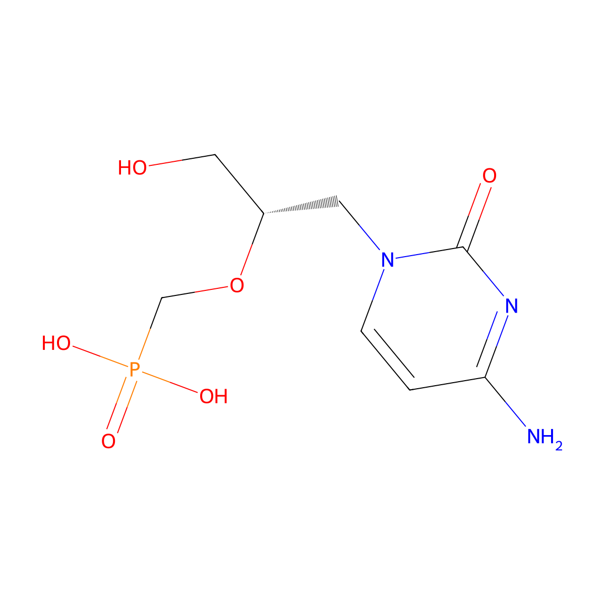 Cidofovir molecular structure, CAS 113852-37-2