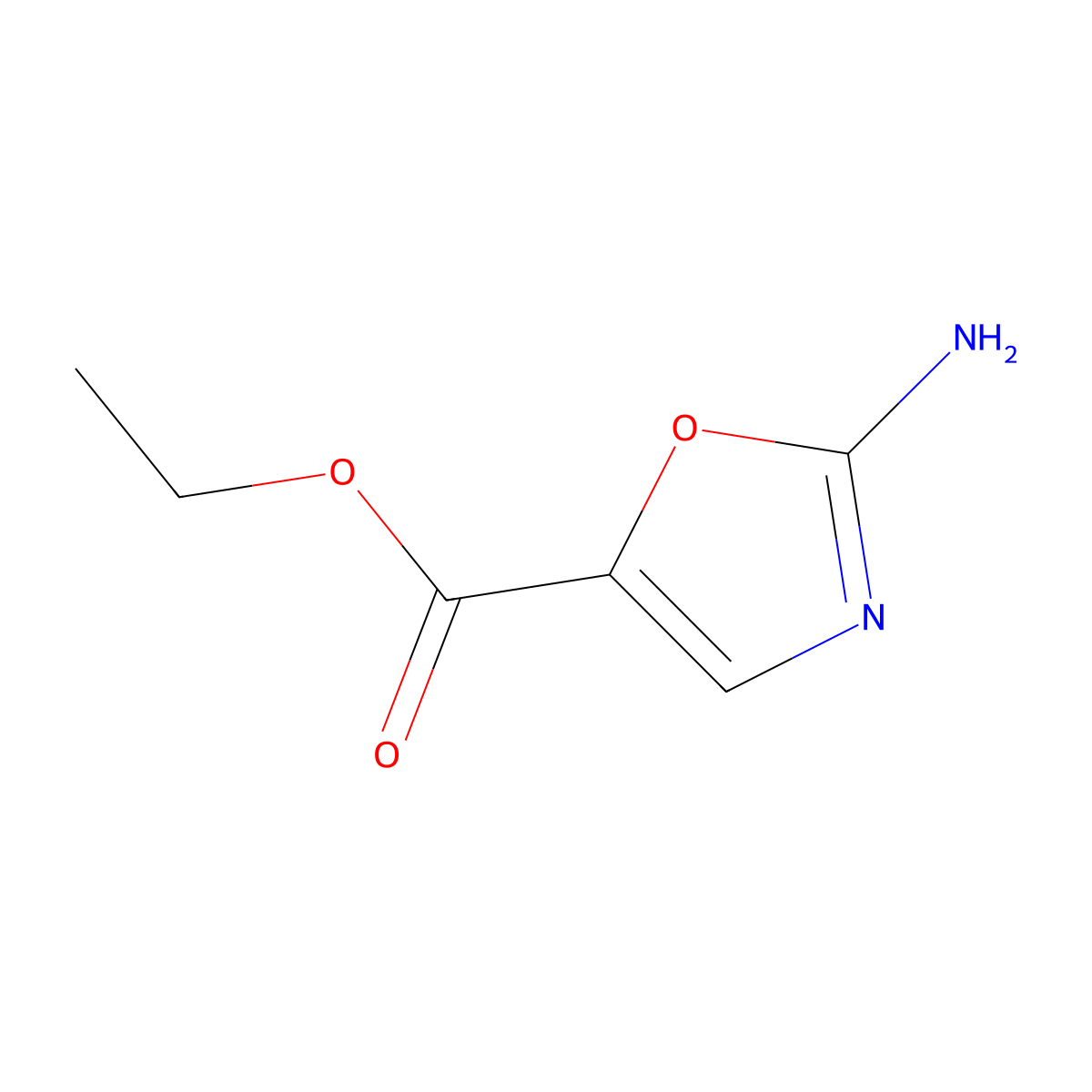 Ethyl 2-amino-1,3-oxazole-5-carboxylate molecular structure, CAS 113853-16-0