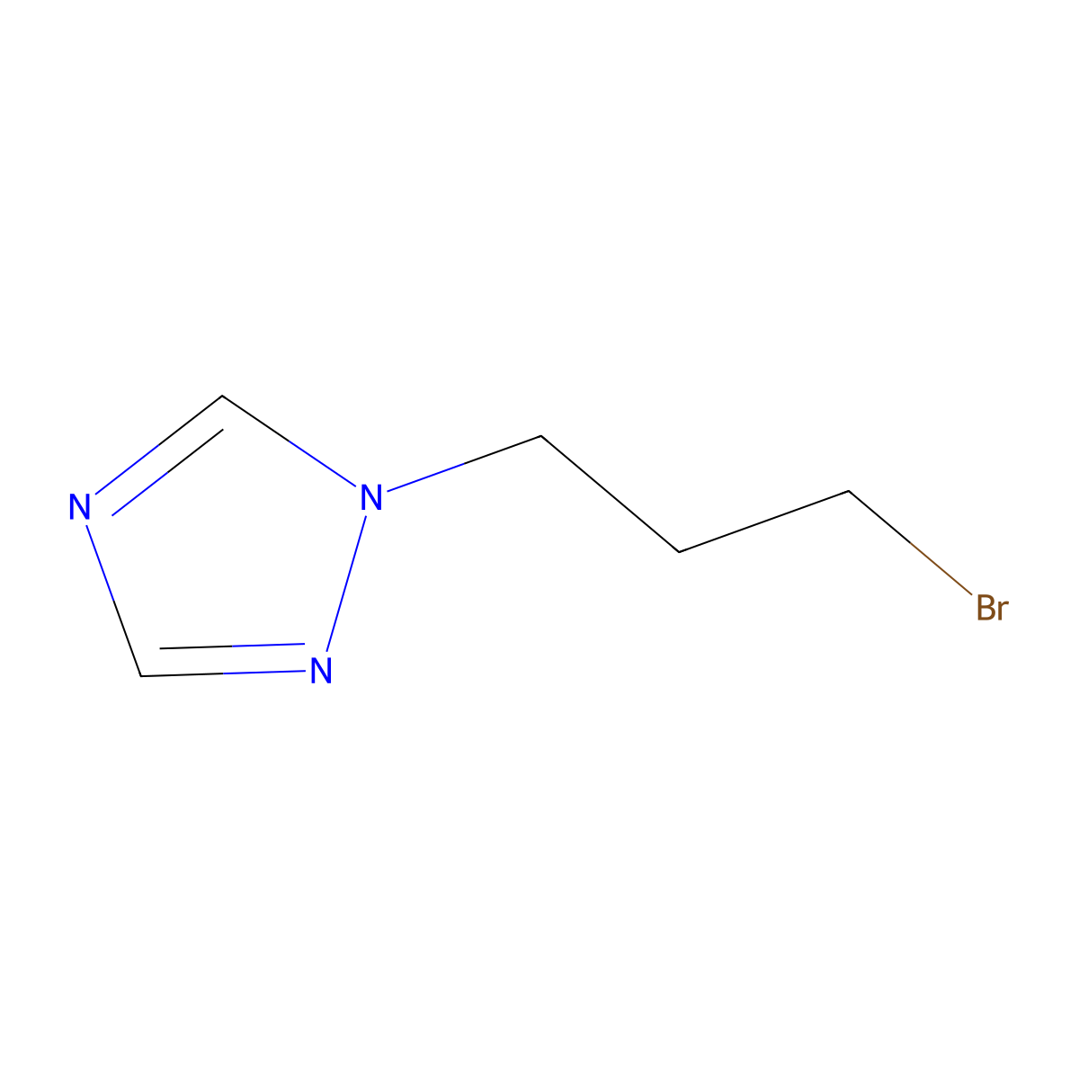 1-(3-bromopropyl)-1H-1,2,4-triazole molecular structure, CAS 113856-07-8