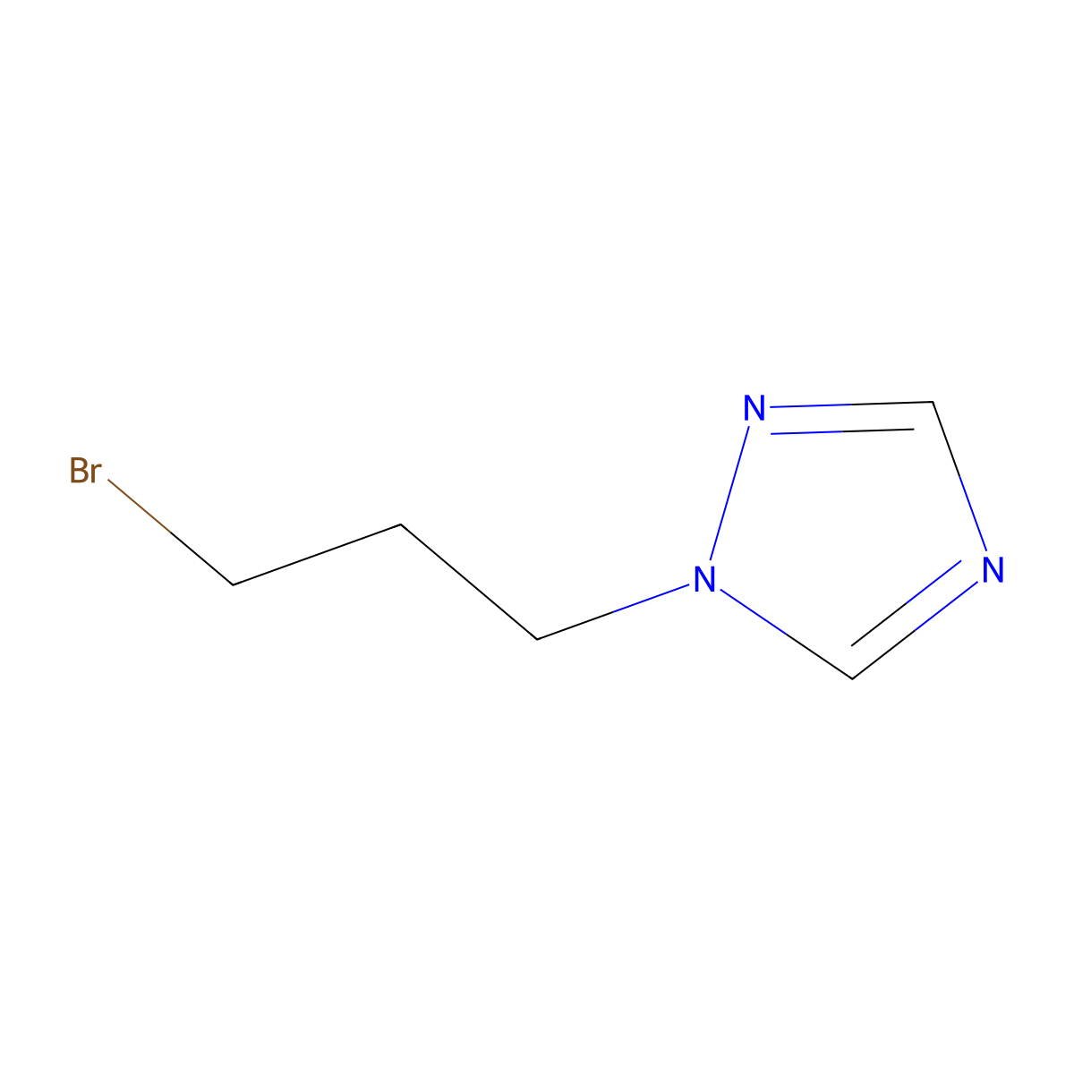 1-(3-bromopropyl)-1H-1,2,4-triazole molecular structure, CAS 113856-07-8