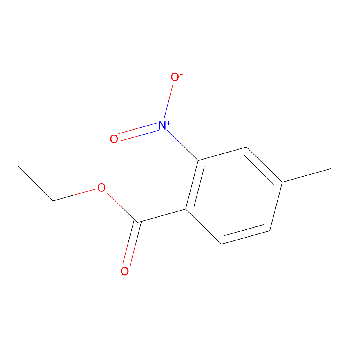 Ethyl 4-methyl-2-nitrobenzoate molecular structure, CAS 113861-67-9