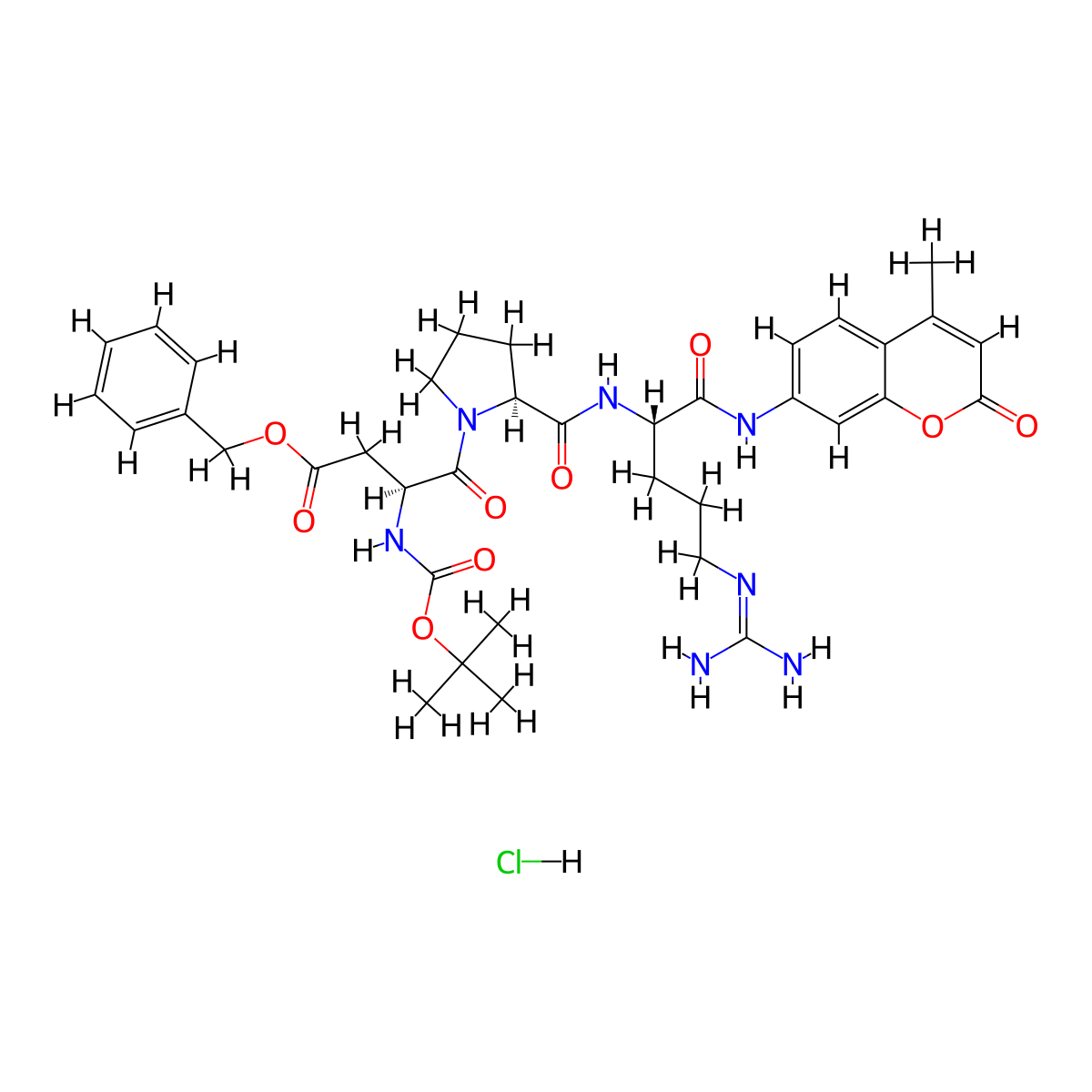 Boc-asp(obzl)-pro-arg-amc hcl molecular structure, CAS 113866-00-5