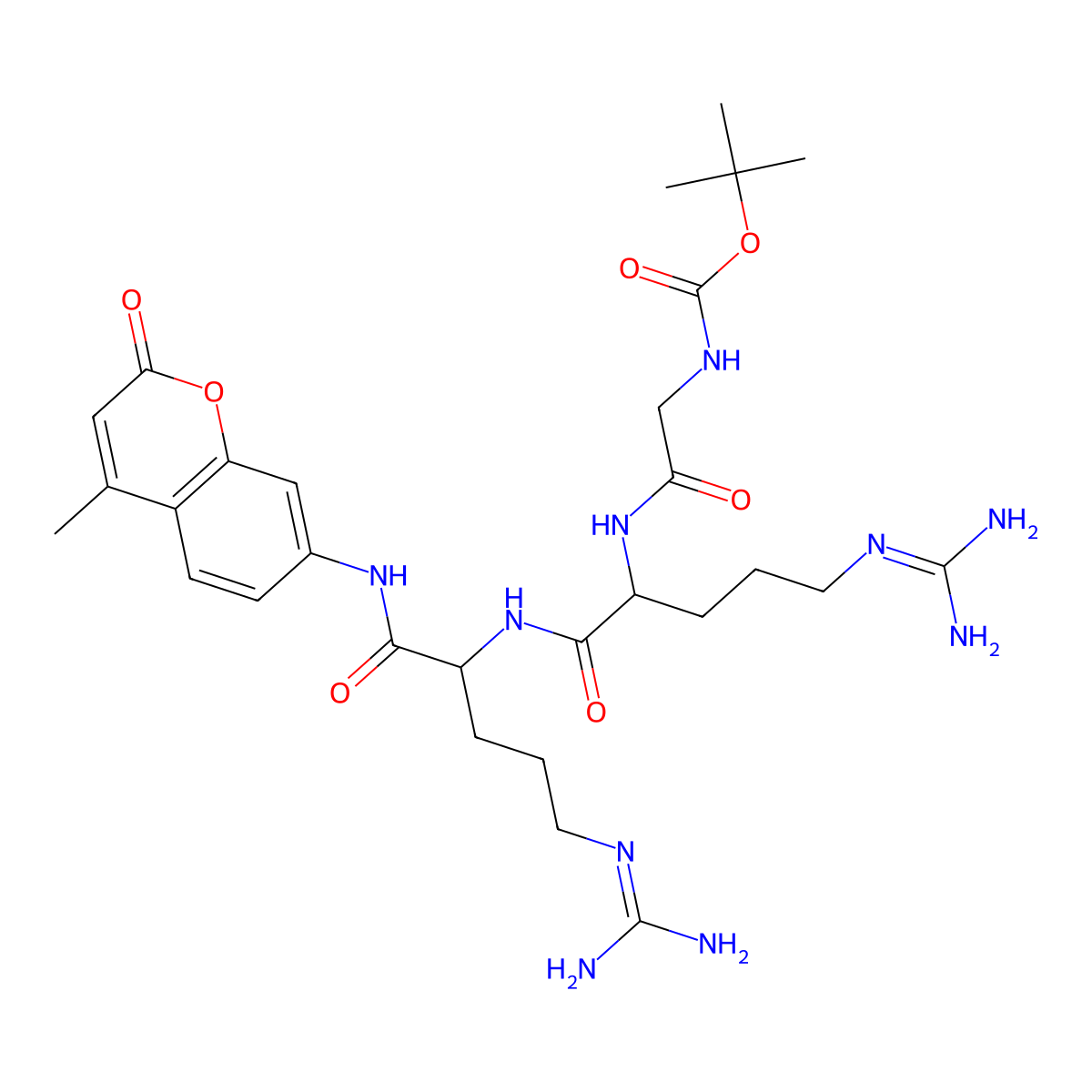 Boc-grr-amc molecular structure, CAS 113866-14-1
