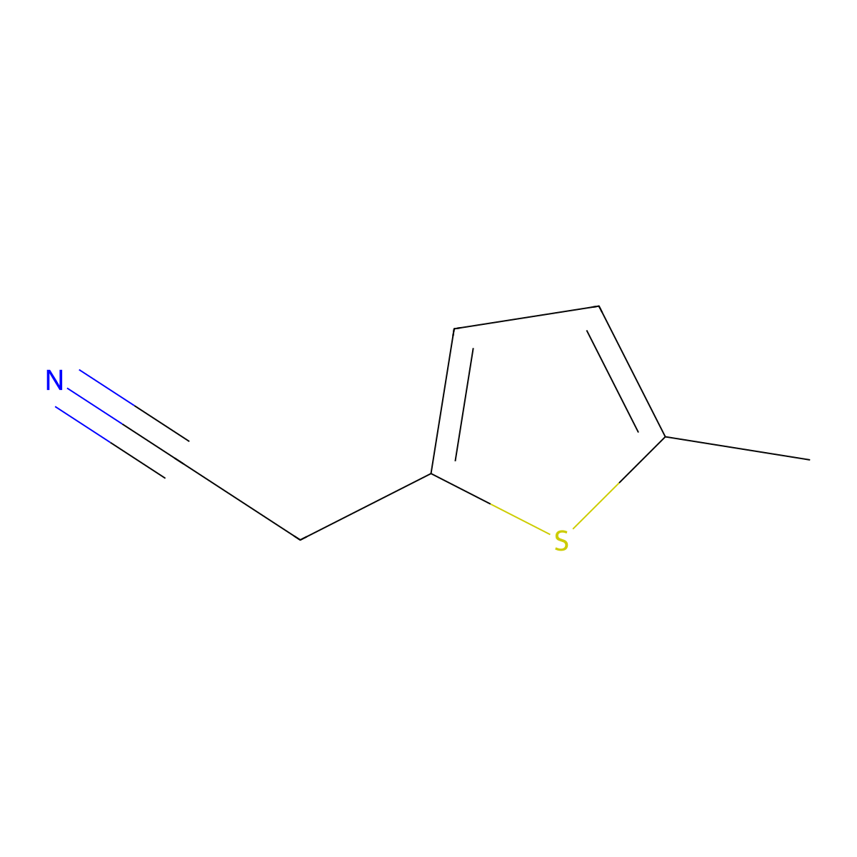 2-(5-Methylthiophen-2-yl)acetonitrile molecular structure, CAS 113867-94-0