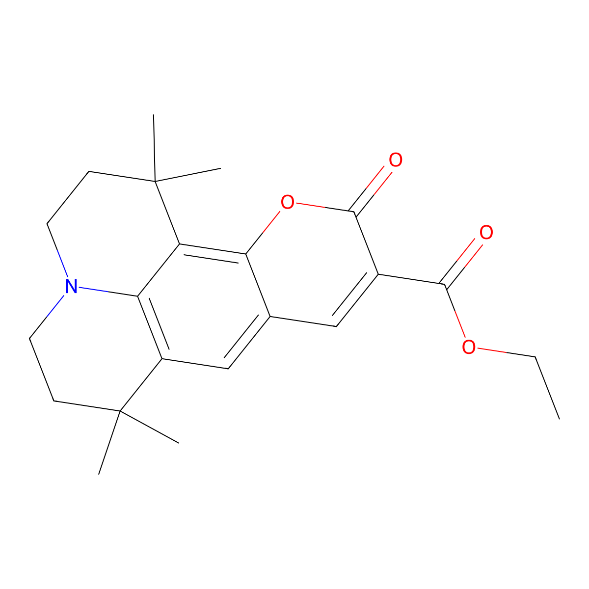 Coumarin 314T molecular structure, CAS 113869-06-0