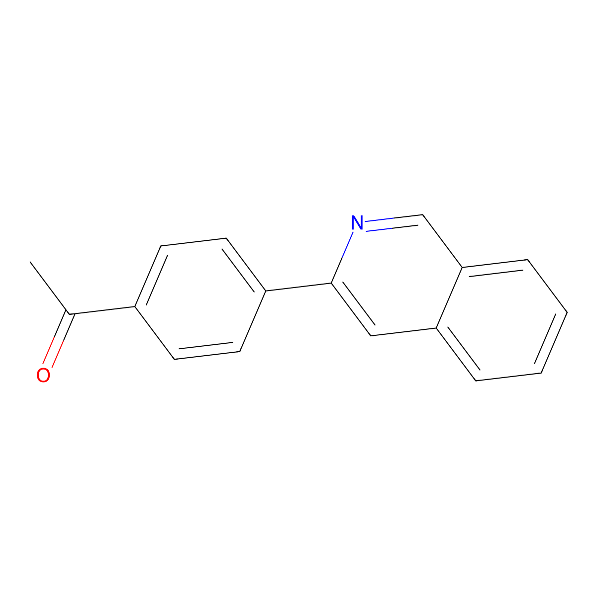 1-[4-(3-Isoquinolinyl)phenyl]ethanone molecular structure, CAS 1138735-13-3