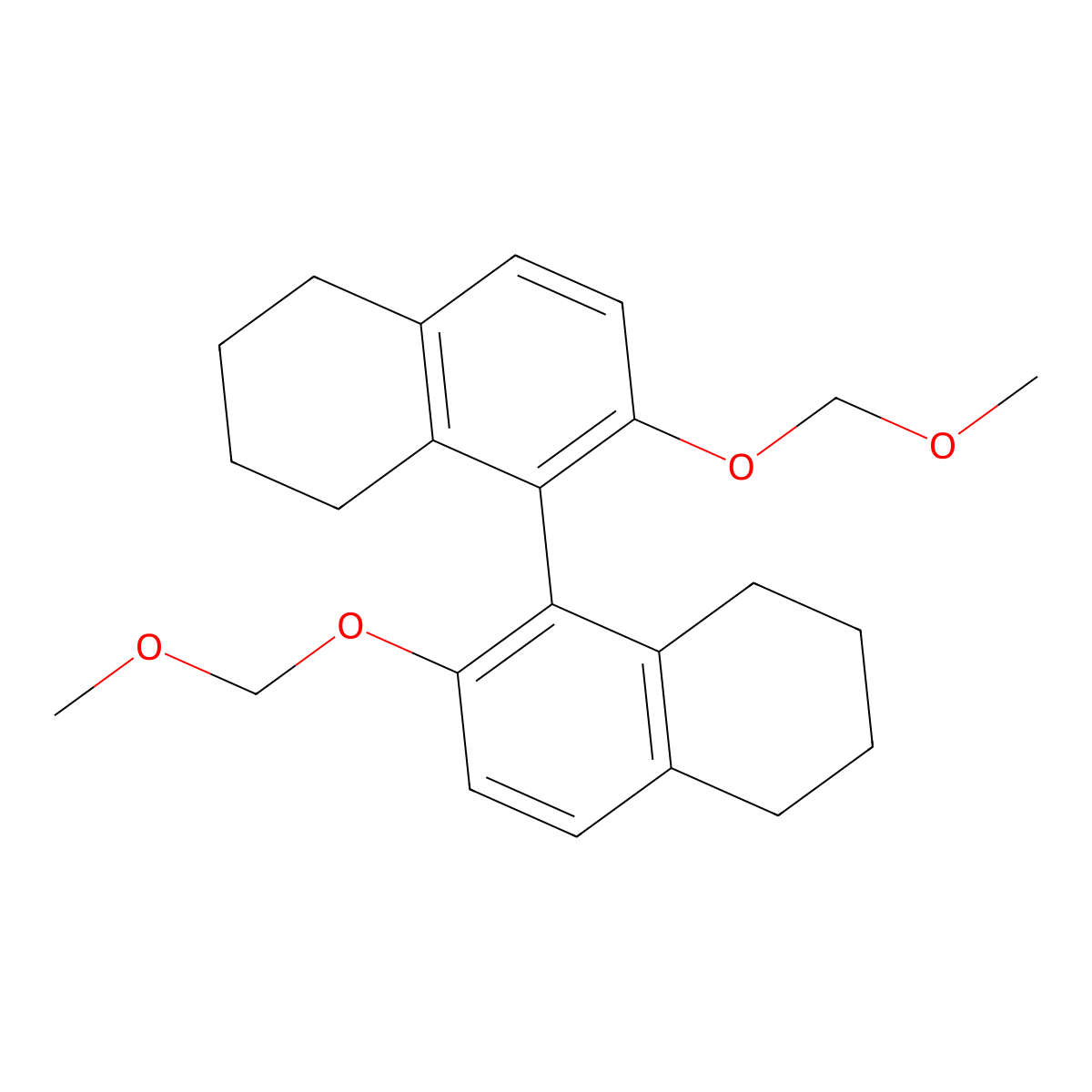 (11BS)-2,2'-bis(methoxymethoxy)-5,5',6,6',7,7',8,8'-octahydro-1,1'-binaphthalene molecular structure, CAS 1138818-27-5