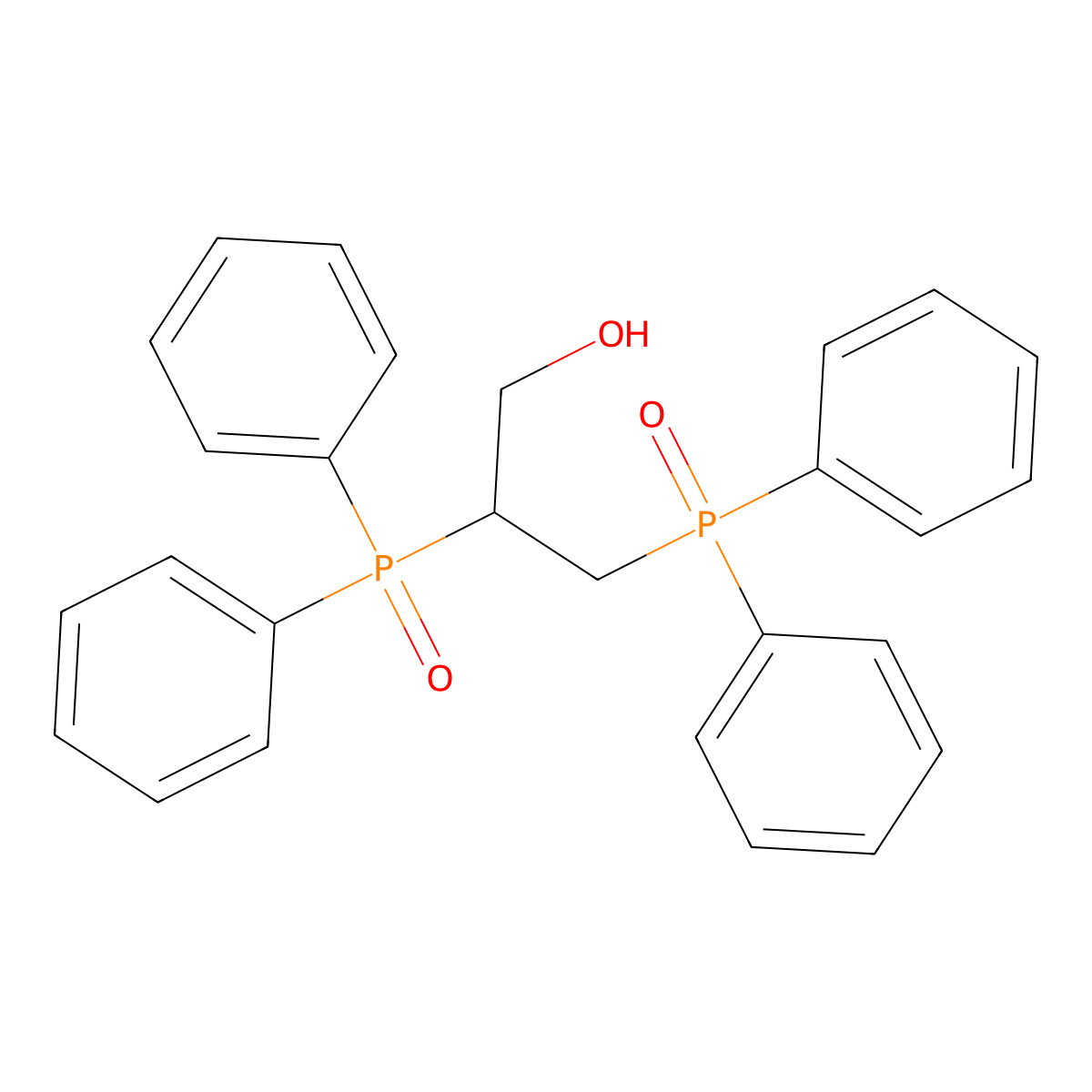 1-Propanol, 2,3-bis(diphenylphosphinyl)- molecular structure, CAS 113882-67-0