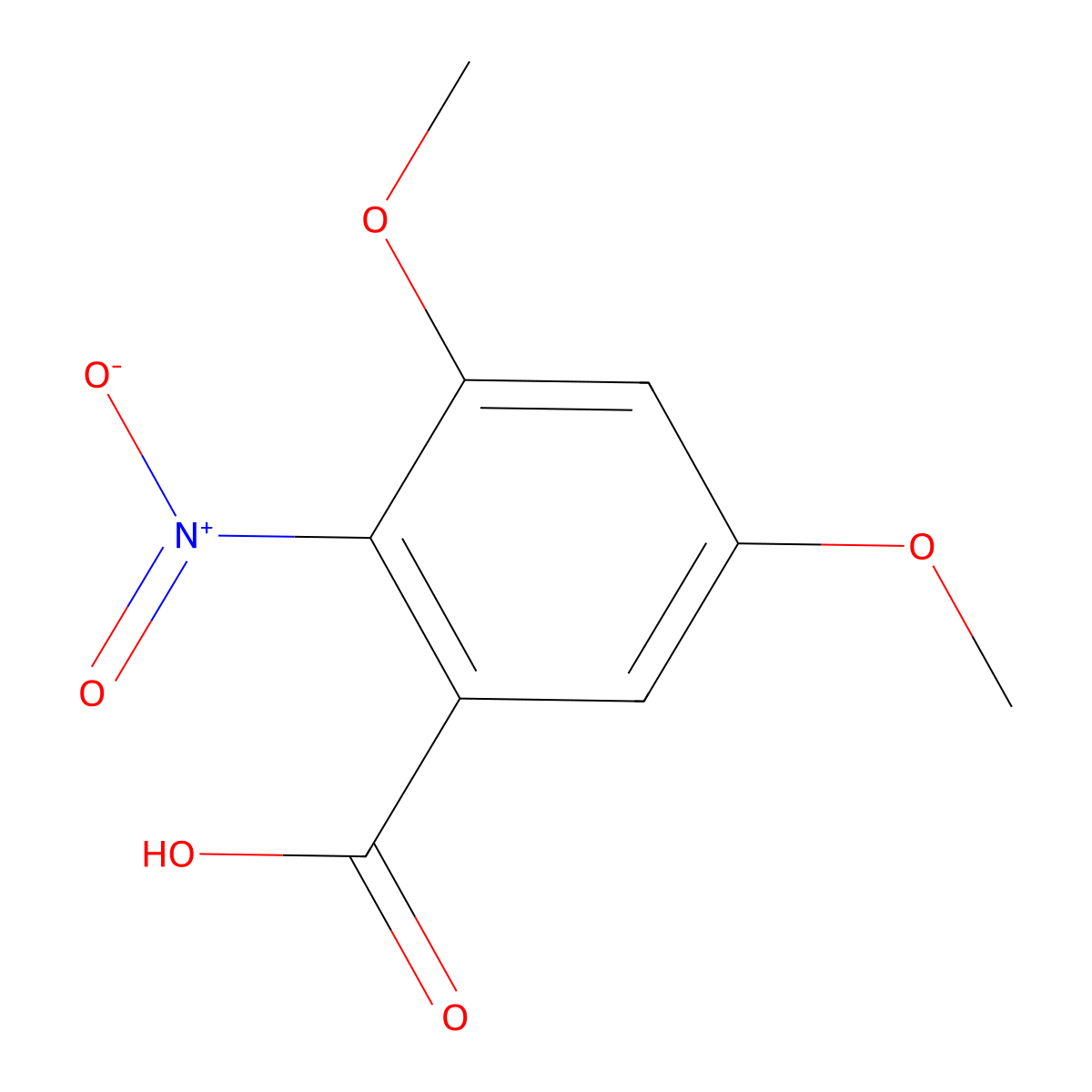 3,5-Dimethoxy-2-nitrobenzoic acid molecular structure, CAS 113884-71-2