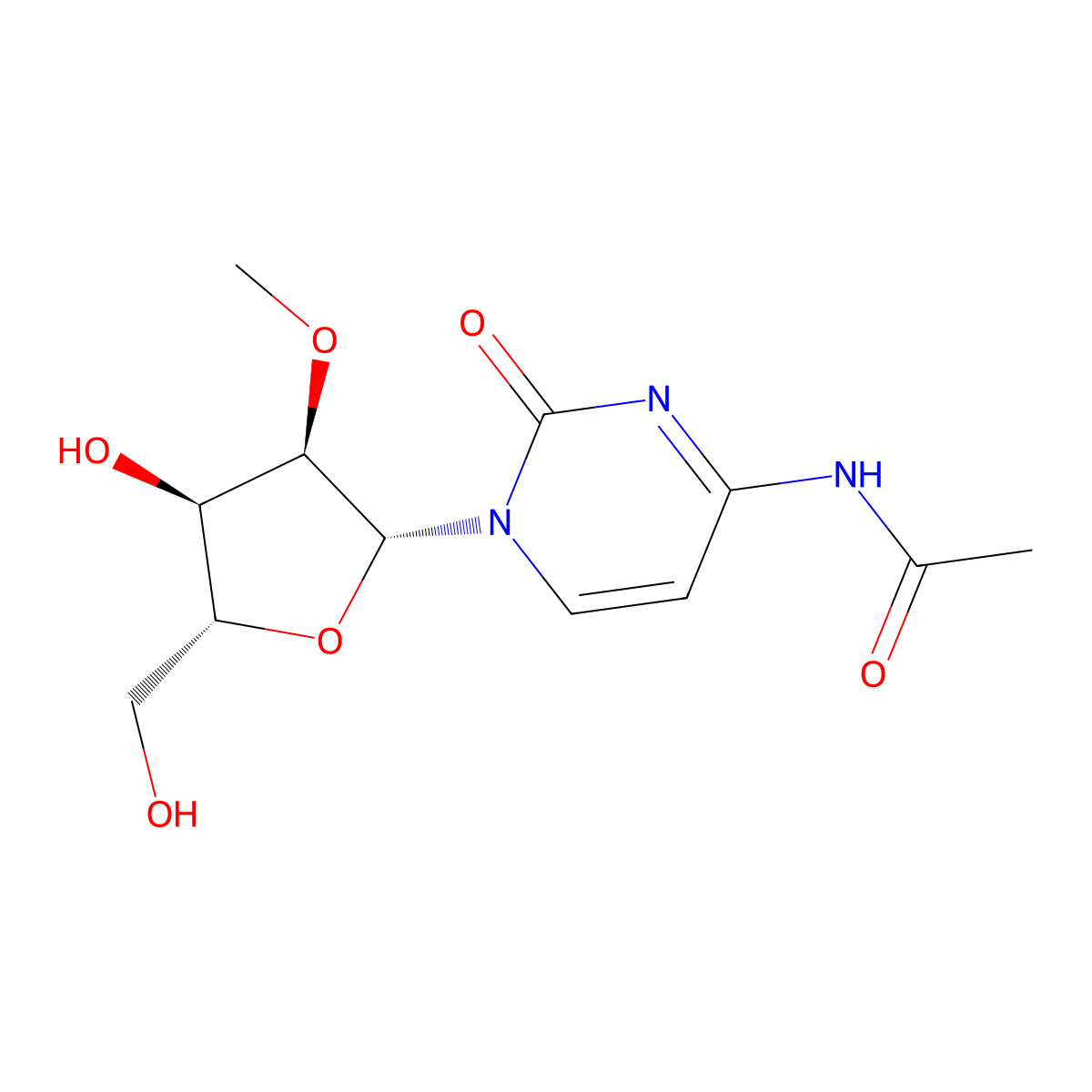 N4-Acetyl-2'-O-methylcytidine molecular structure, CAS 113886-71-8