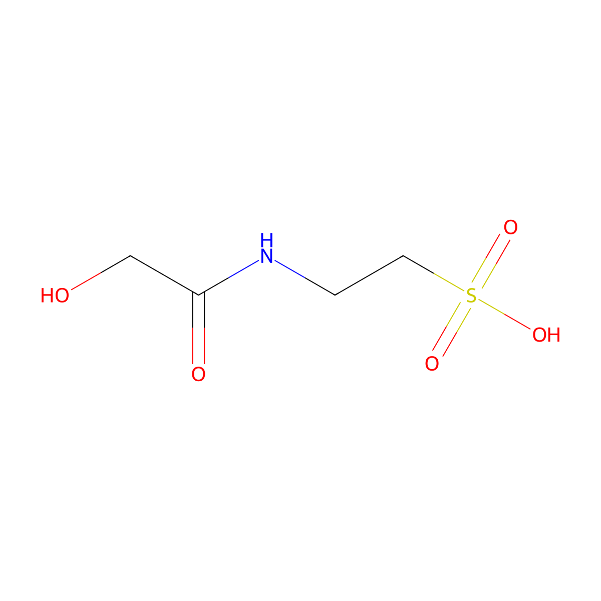 2-(2-Hydroxyacetamido)ethane-1-sulfonic acid molecular structure, CAS 113888-66-7