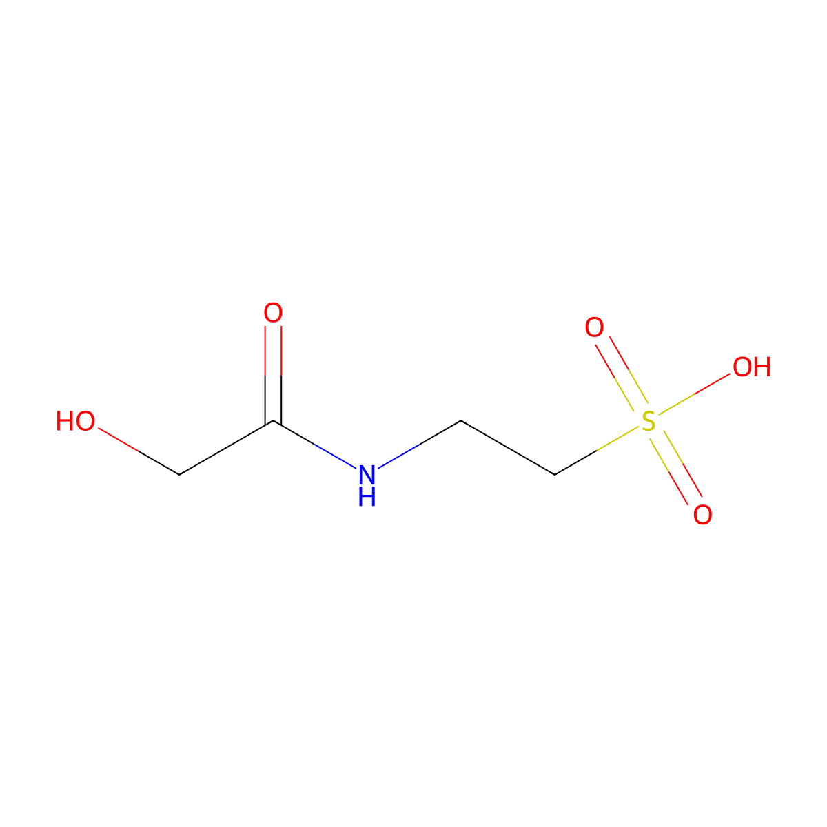 2-(2-Hydroxyacetamido)ethane-1-sulfonic acid molecular structure, CAS 113888-66-7