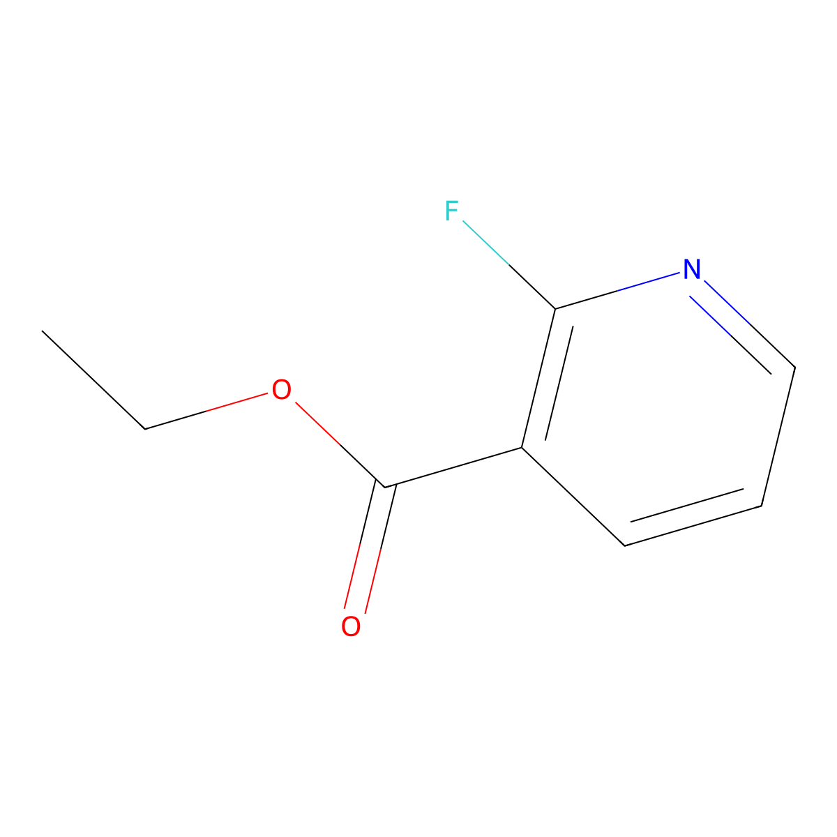 Ethyl 2-fluoronicotinate molecular structure, CAS 113898-56-9