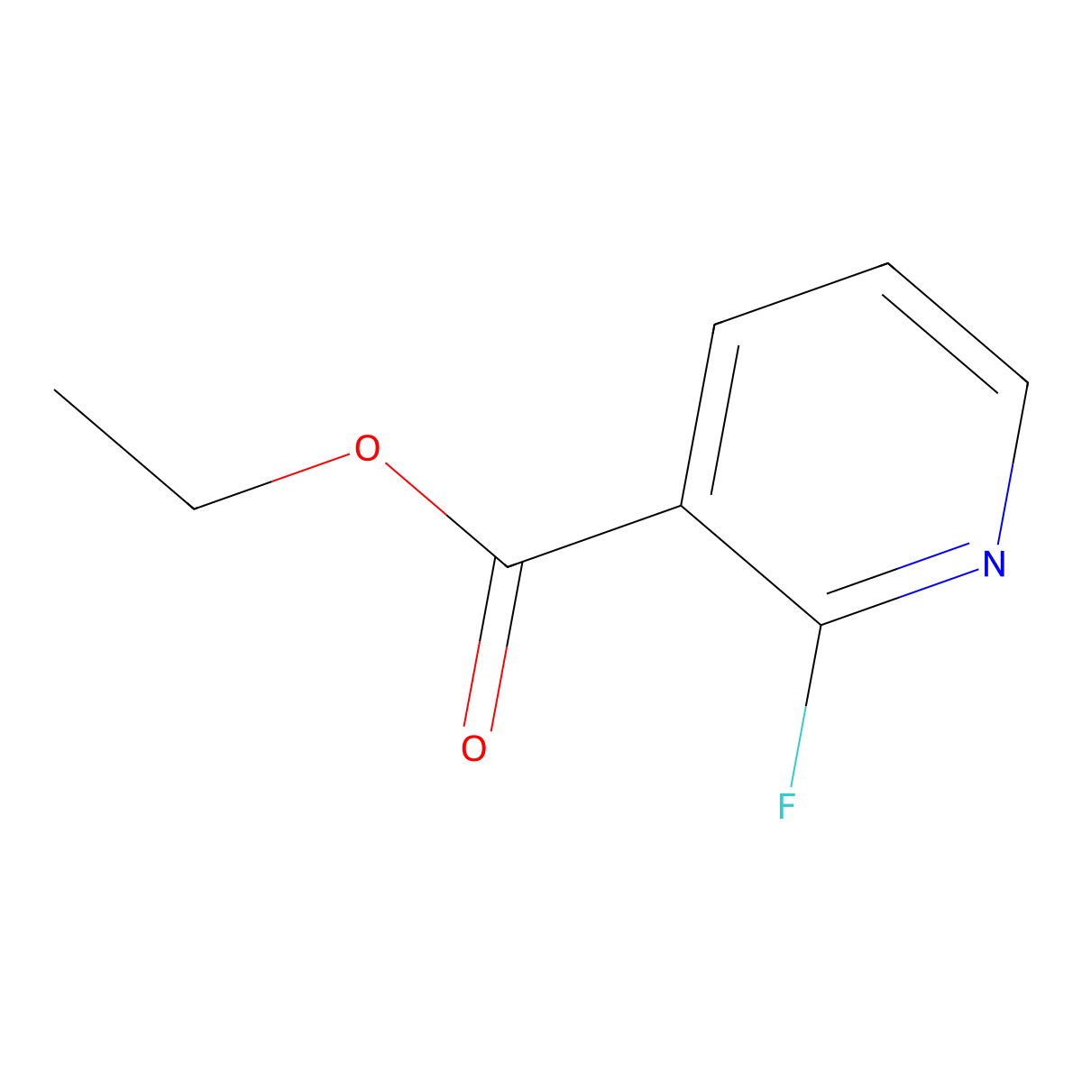 Ethyl 2-fluoronicotinate molecular structure, CAS 113898-56-9