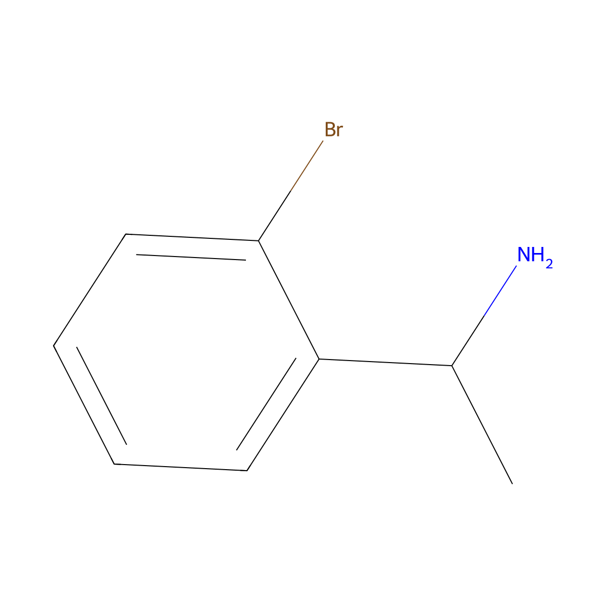 1-(2-Bromophenyl)ethan-1-amine molecular structure, CAS 113899-55-1