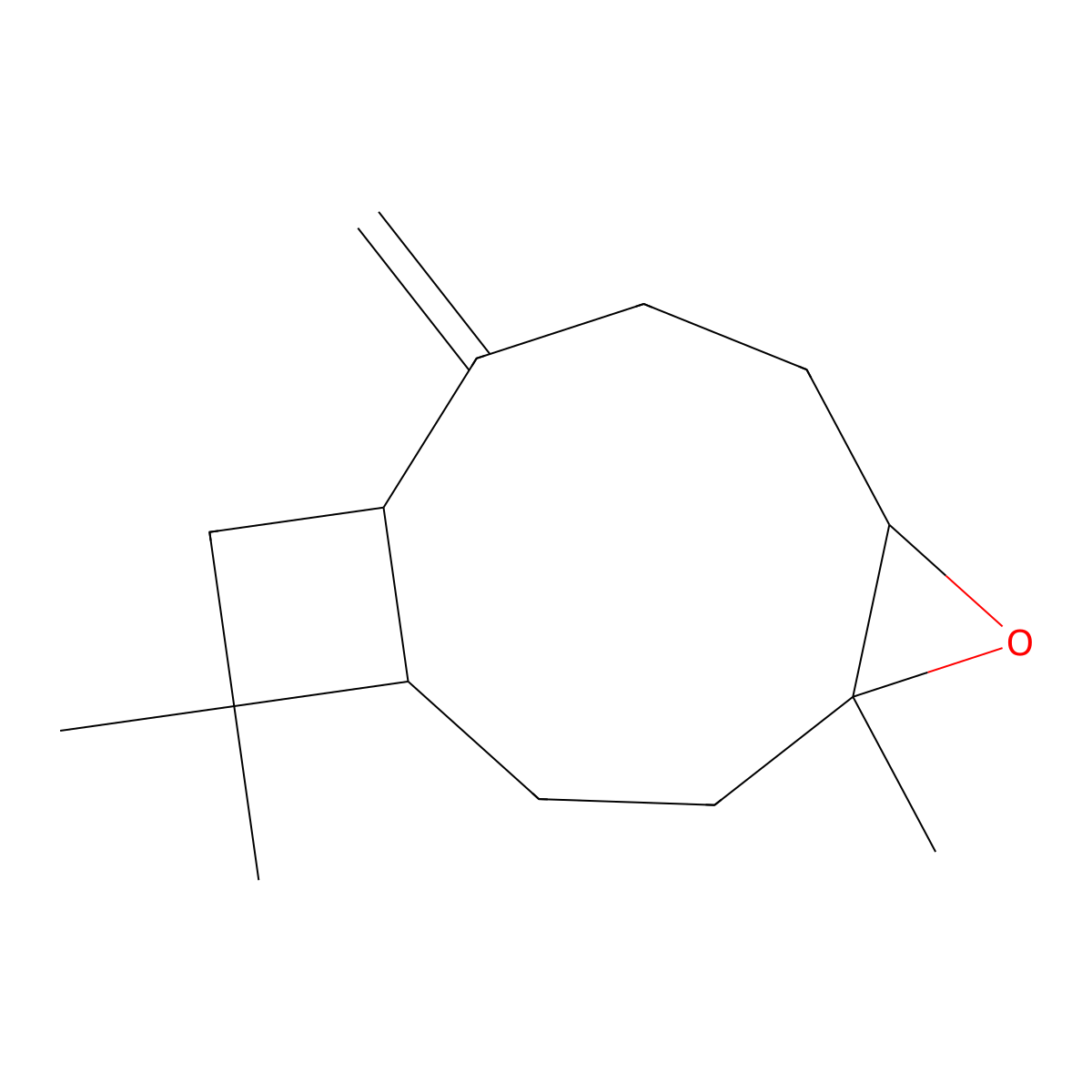 Caryophyllene oxide molecular structure, CAS 1139-30-6