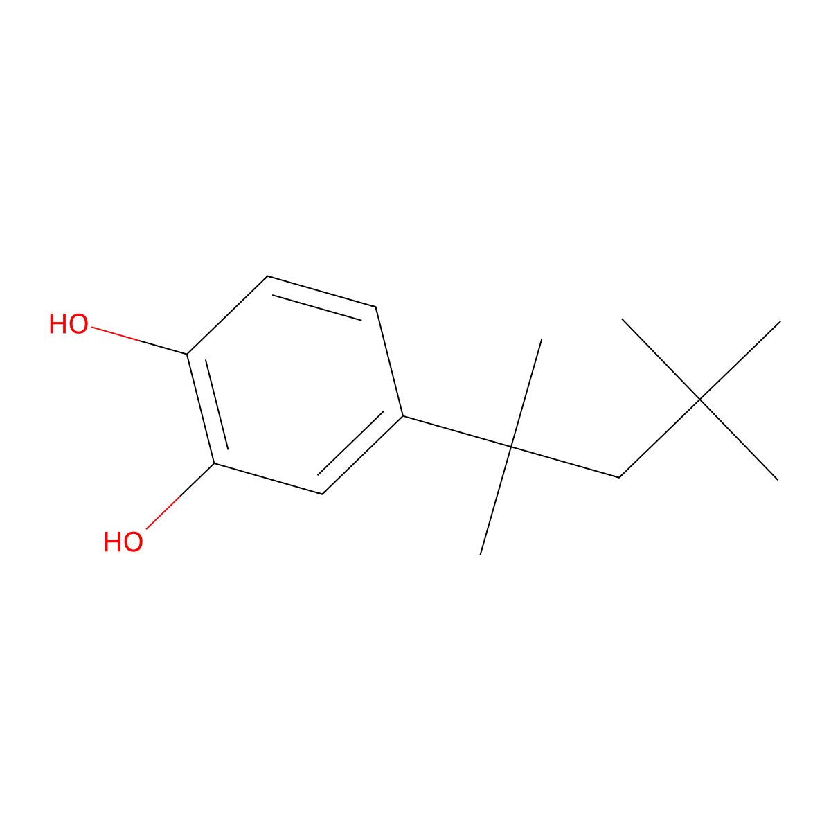 4-Tert-octylcatechol molecular structure, CAS 1139-46-4