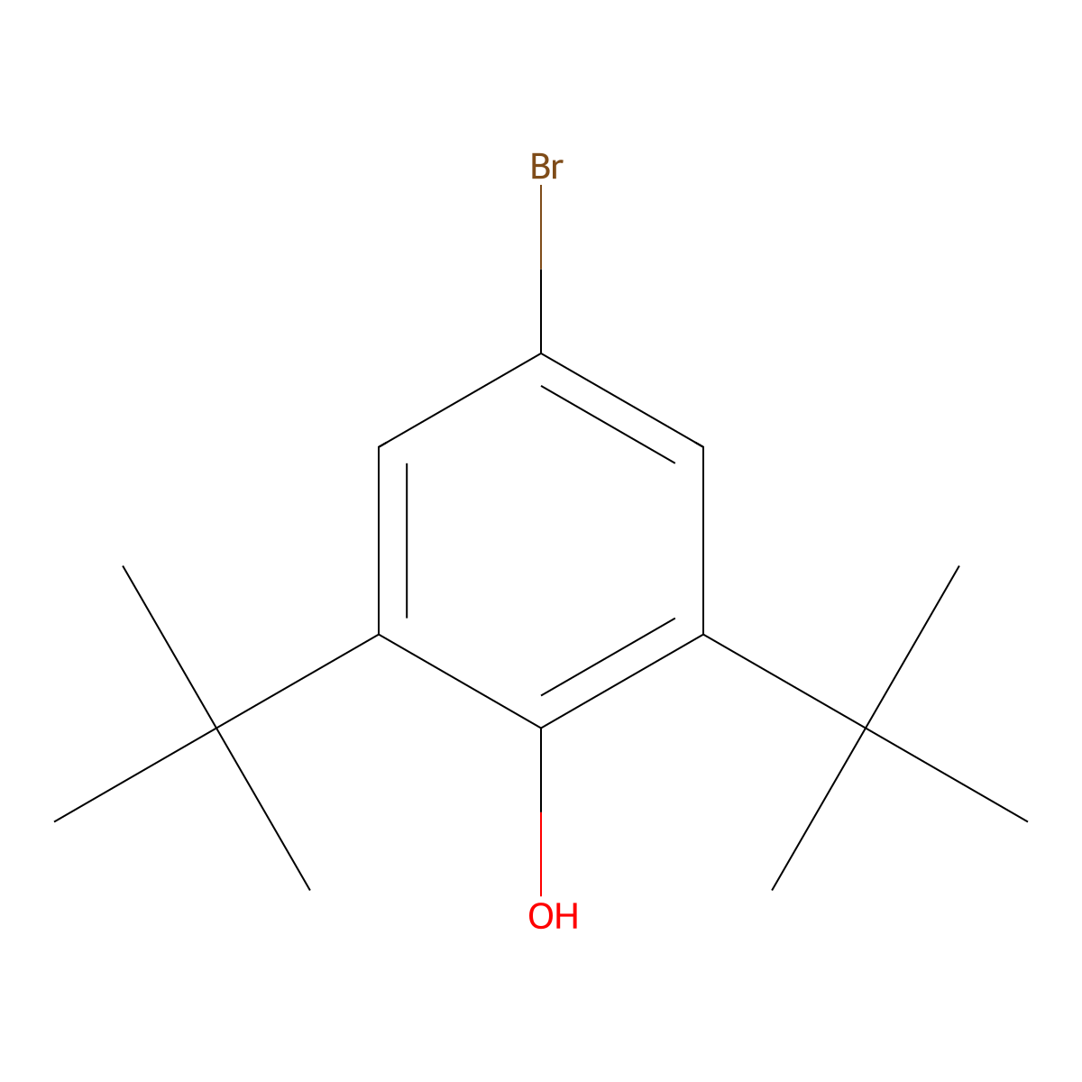 4-Bromo-2,6-di-tert-butylphenol molecular structure, CAS 1139-52-2