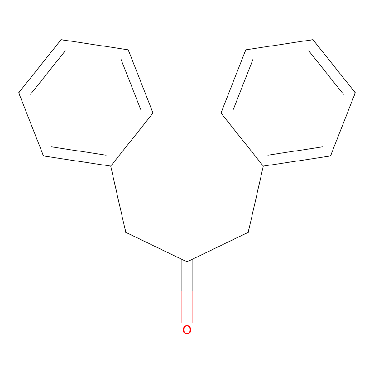 6H-Dibenzo(a,c)cyclohepten-6-one, 5,7-dihydro- molecular structure, CAS 1139-82-8