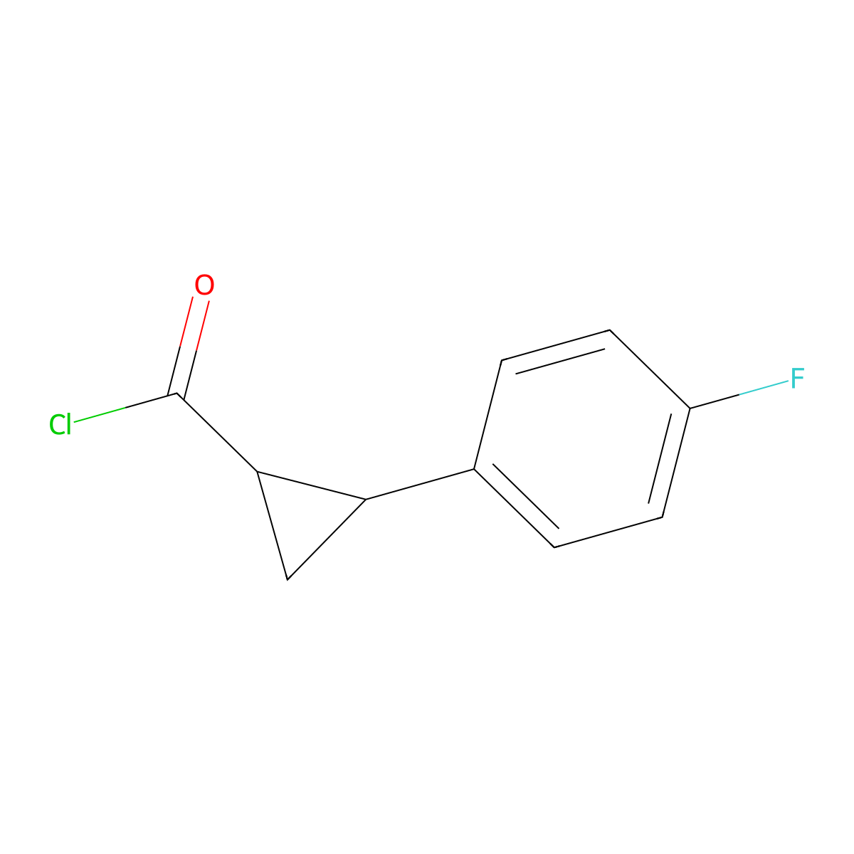 2-(4-Fluorophenyl)cyclopropane-1-carbonyl chloride molecular structure, CAS 113903-99-4