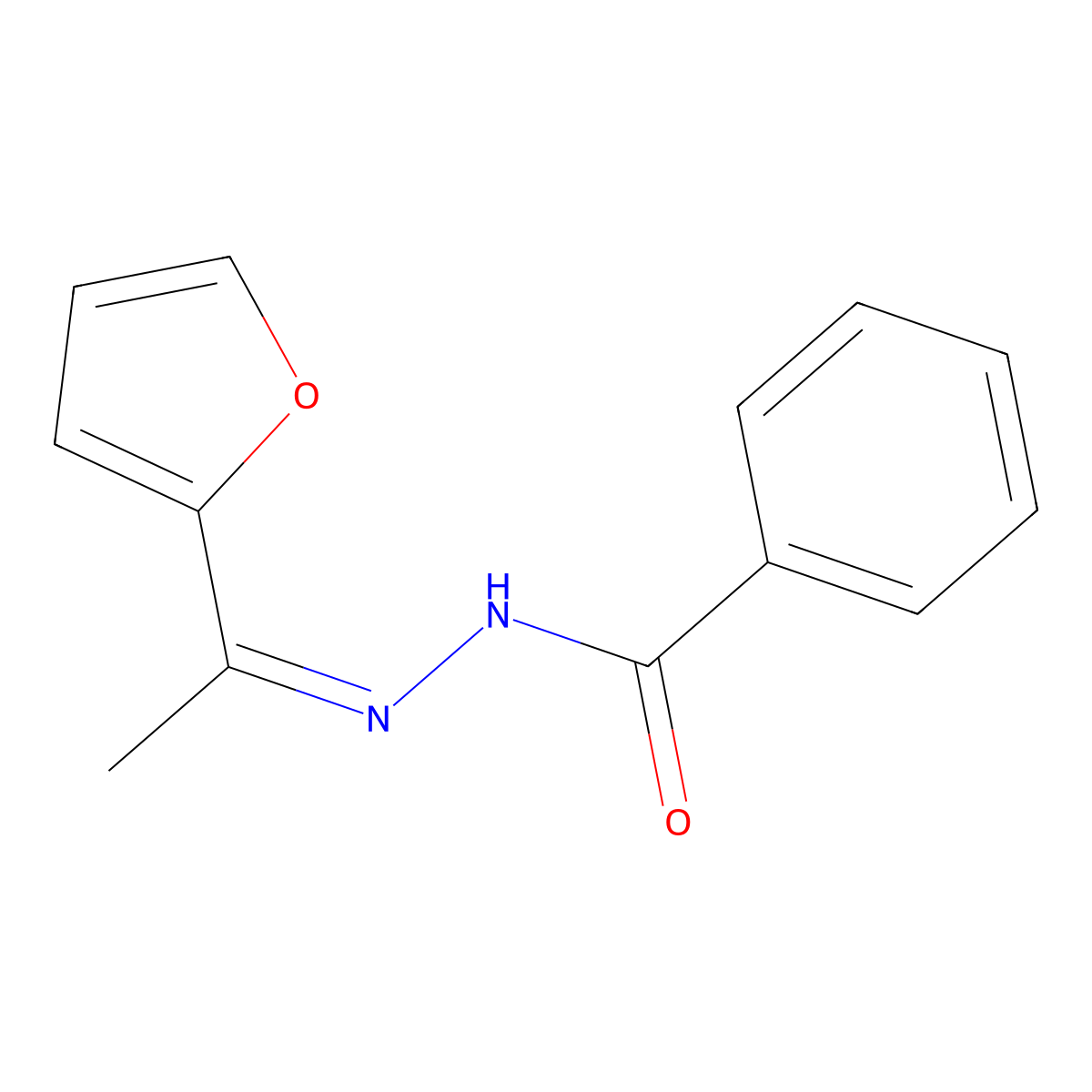 N'-[1-(2-furyl)ethylidene]benzohydrazide molecular structure, CAS 113906-38-0