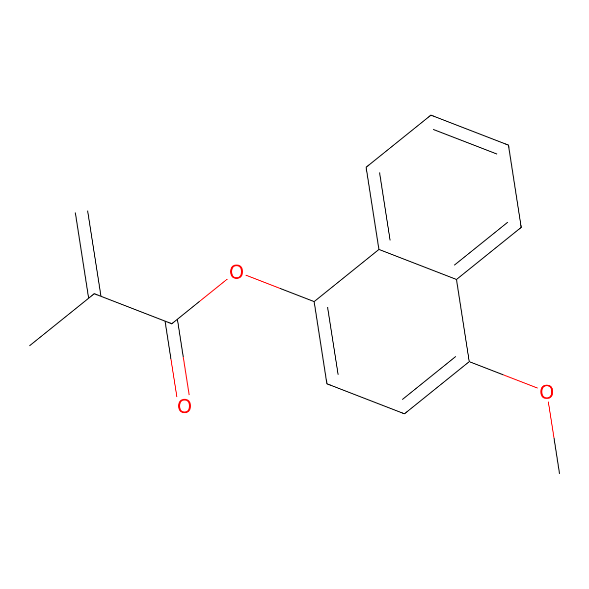 2-Propenoic acid, 2-methyl-, 4-methoxy-1-naphthalenyl ester molecular structure, CAS 113918-65-3