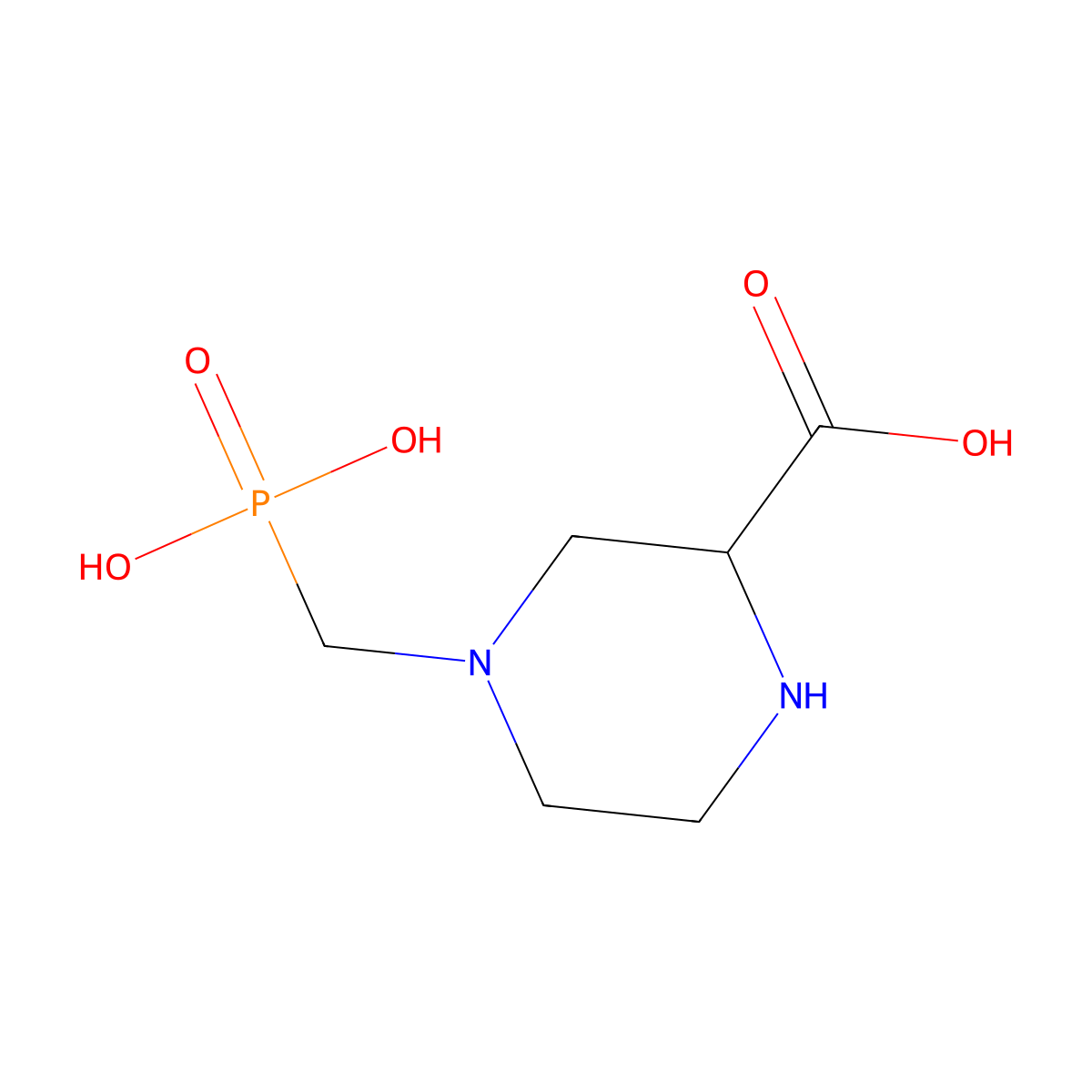 4-(Phosphonomethyl)piperazine-2-carboxylic acid molecular structure, CAS 113919-36-1