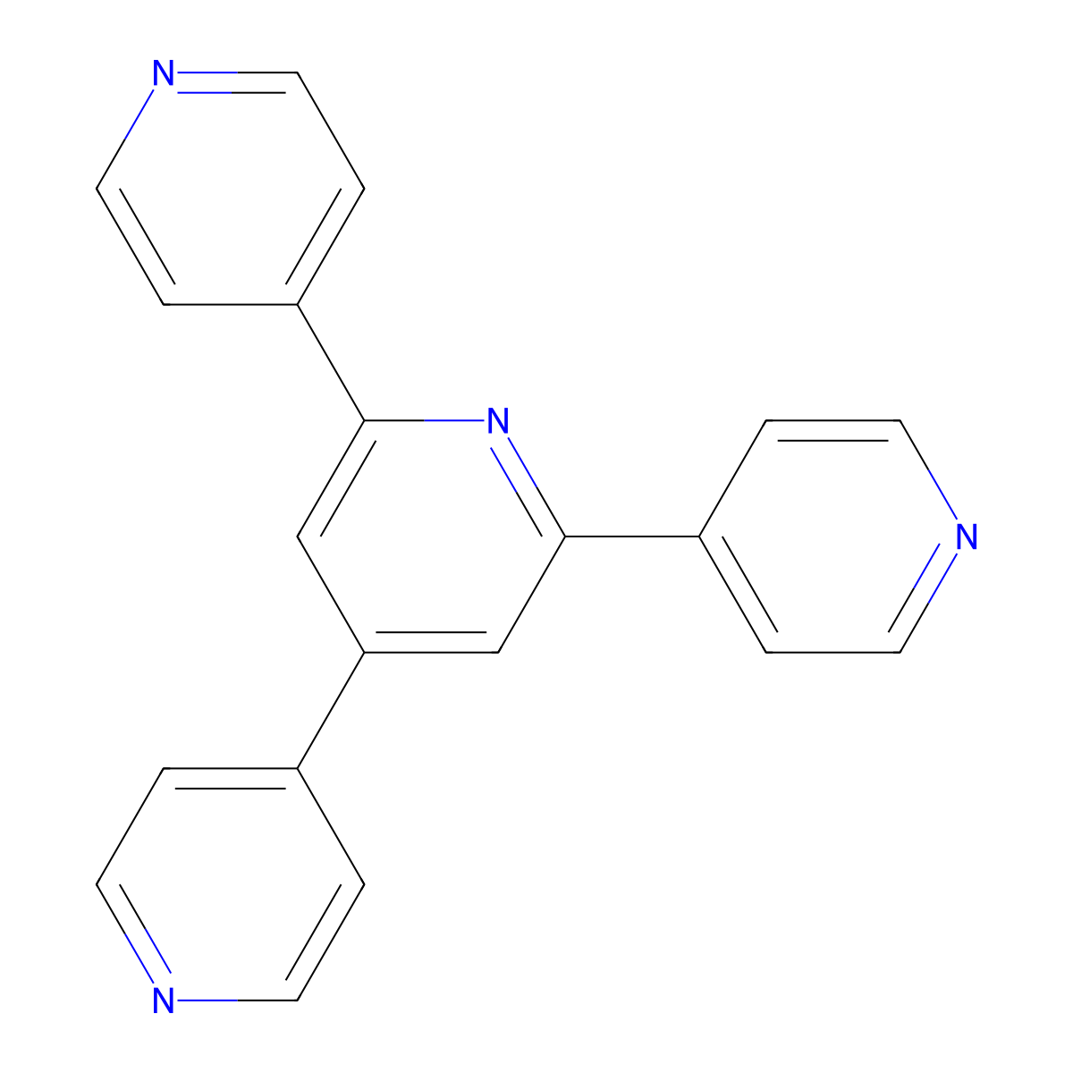 2,4,6-Tri(pyridin-4-yl)pyridine molecular structure, CAS 113919-79-2