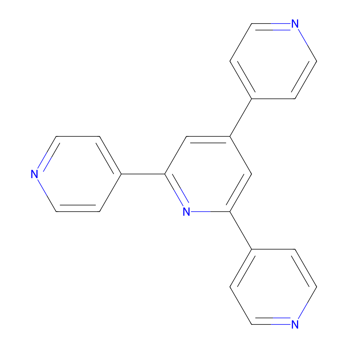 2,4,6-Tri(pyridin-4-yl)pyridine molecular structure, CAS 113919-79-2