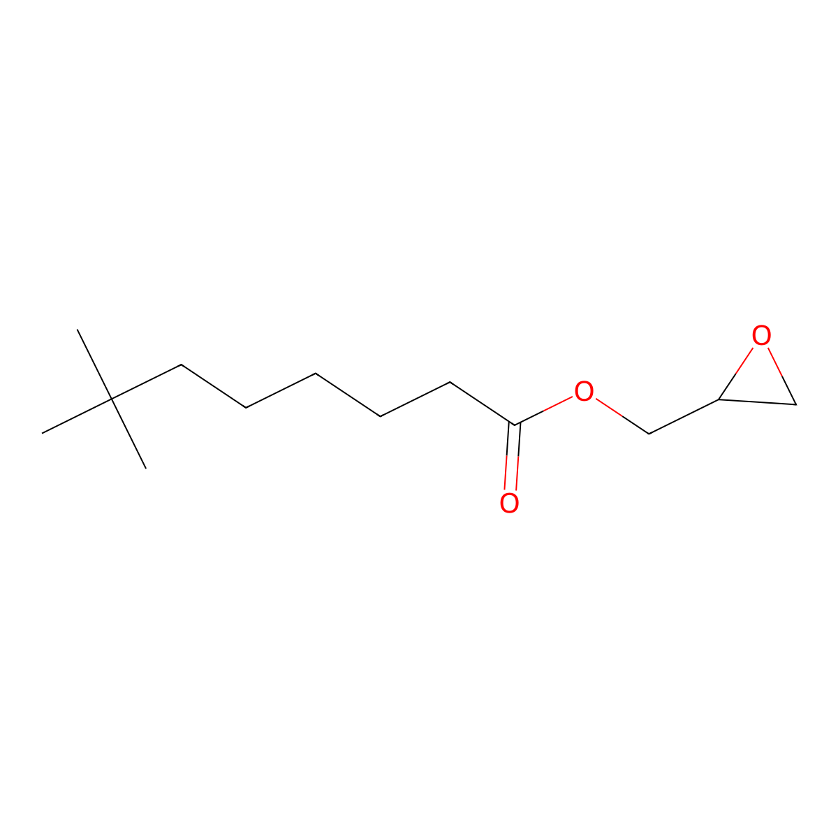 tert-Decanoic acid, 2-oxiranylmethyl ester molecular structure, CAS 113923-29-8