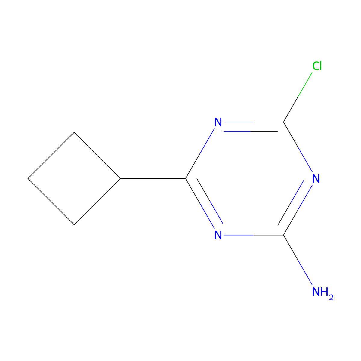 2-Chloro-4-cyclobutyl-6-amino-1,3,5-triazine molecular structure, CAS 1139245-02-5