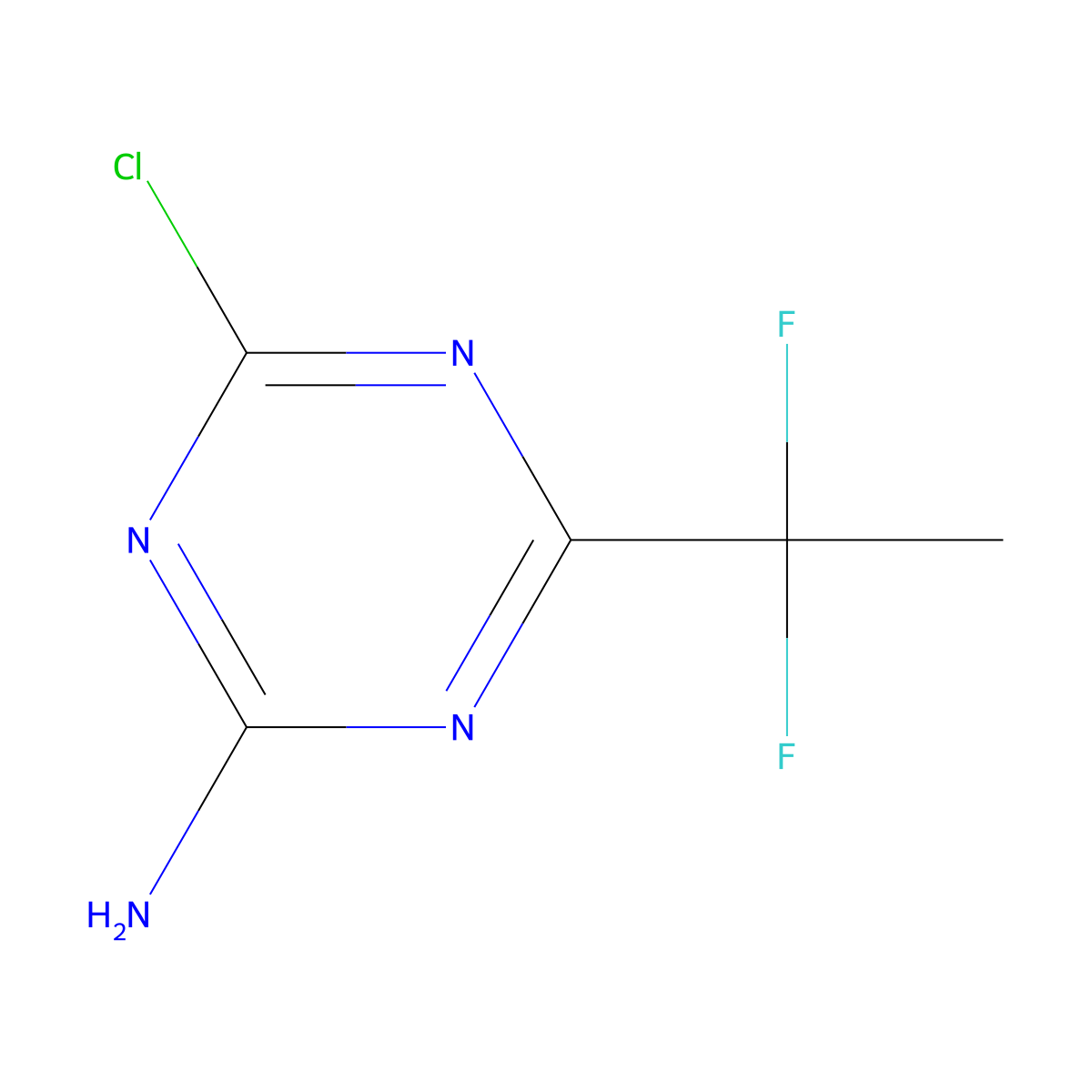 4-Chloro-6-(1,1-difluoroethyl)-1,3,5-triazin-2-amine molecular structure, CAS 1139245-13-8