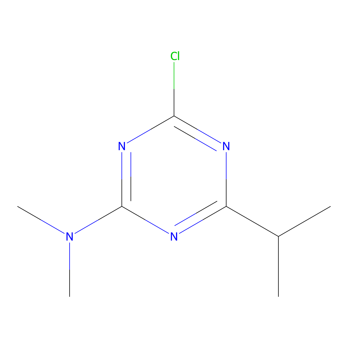 4-chloro-N,N-dimethyl-6-(propan-2-yl)-1,3,5-triazin-2-amine molecular structure, CAS 1139245-78-5