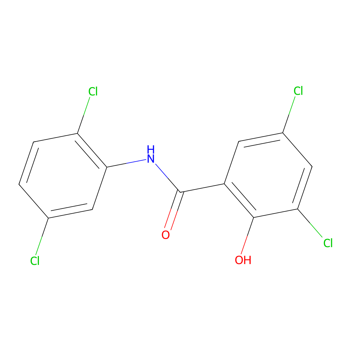 3,5-dichloro-N-(2,5-dichlorophenyl)-2-hydroxybenzamide molecular structure, CAS 113928-63-5