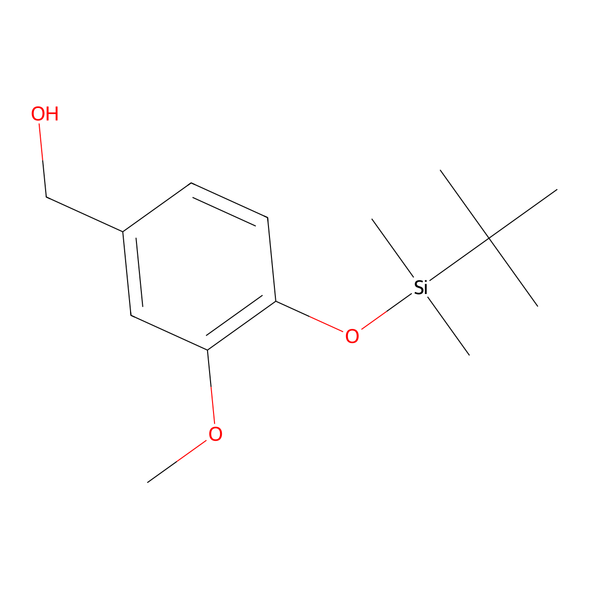 Methoxy4-[[(1,1-dimethylethyl)dimethylsilyl]oxy]-3-benzenemethanol molecular structure, CAS 113931-96-7