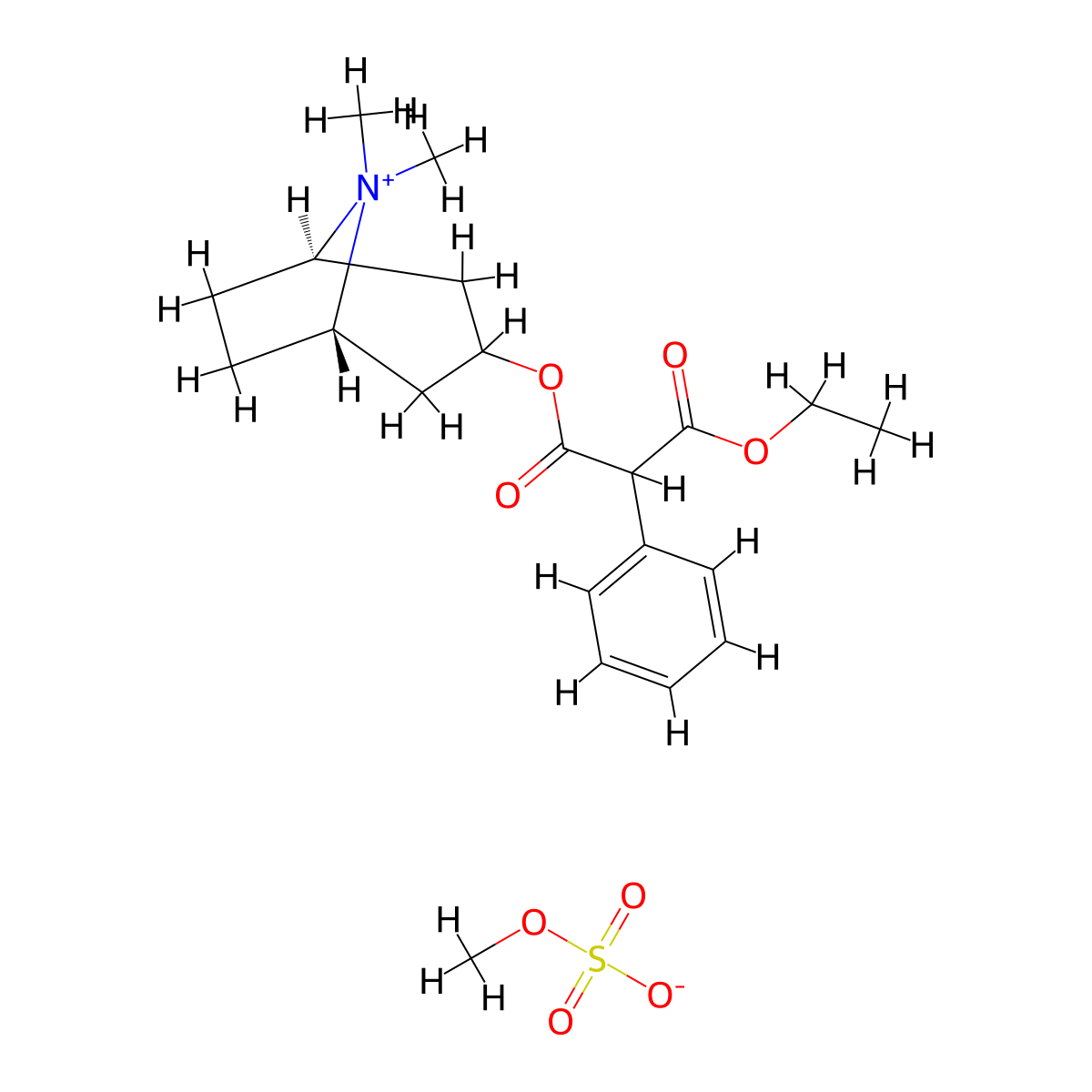 Tematropium molecular structure, CAS 113932-41-5