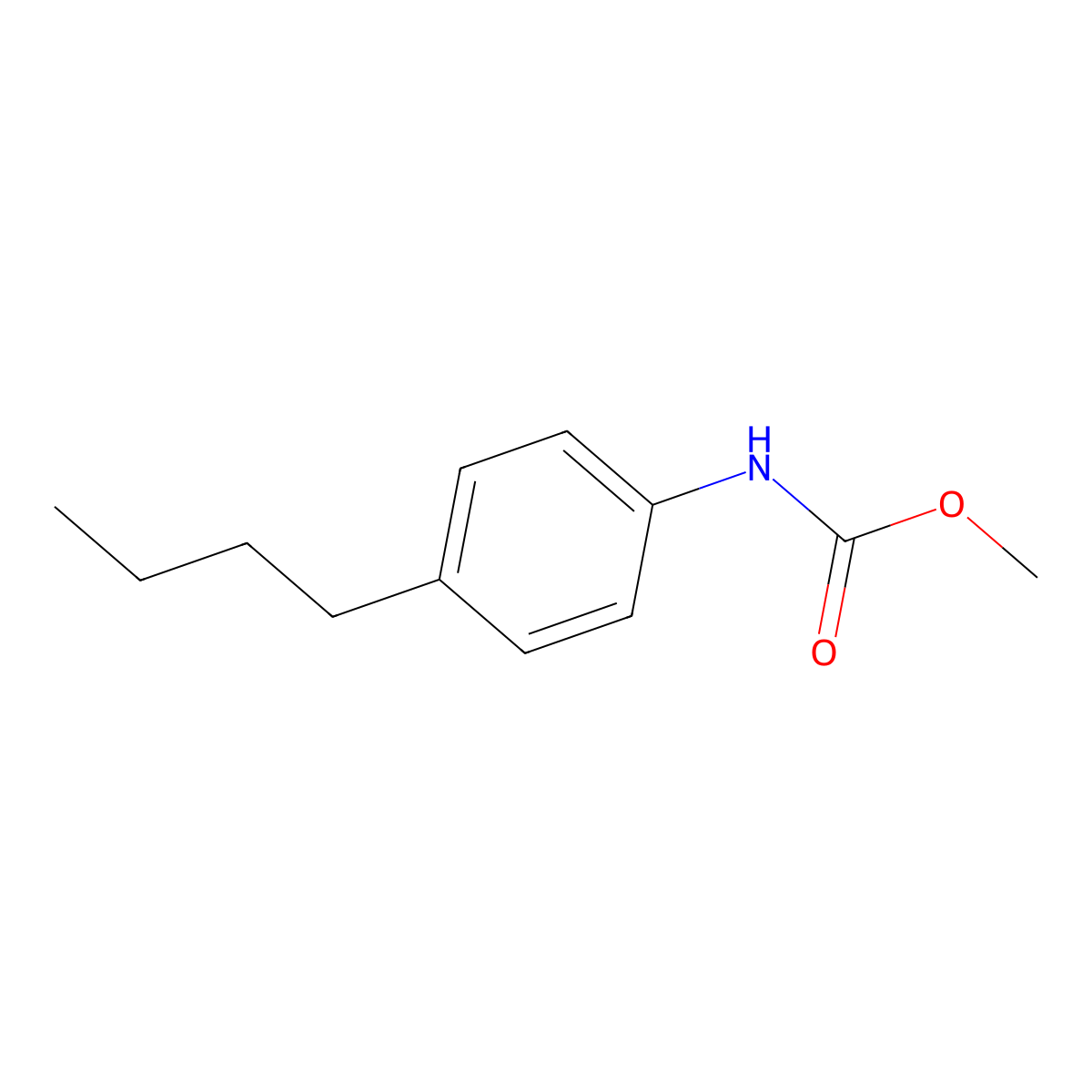 Carbamic acid, (4-butylphenyl)-, methyl ester molecular structure, CAS 113932-84-6