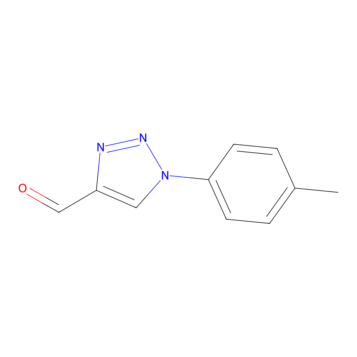 1-(4-methylphenyl)-1H-1,2,3-triazole-4-carbaldehyde molecular structure, CAS 113934-25-1